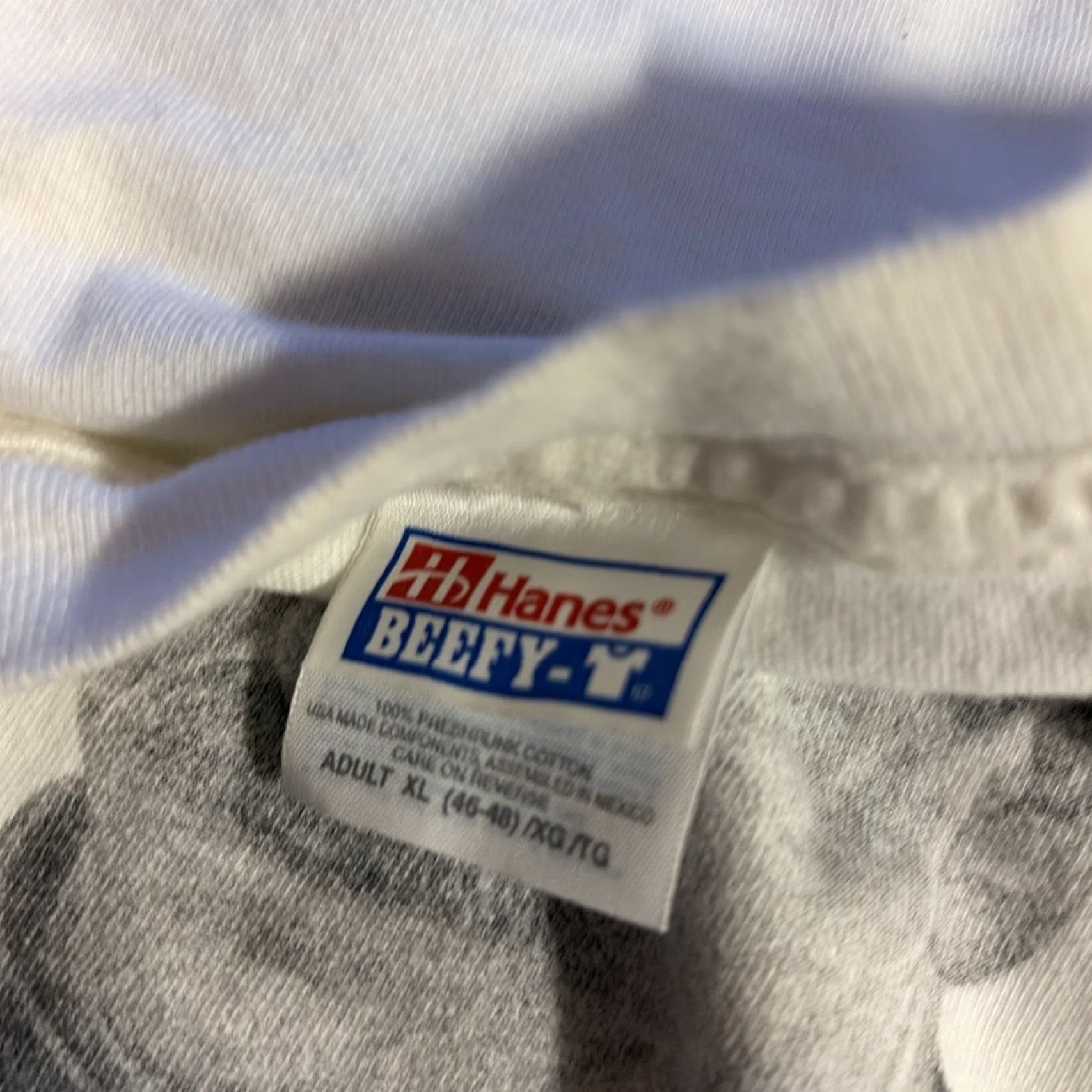 Hanes VINTAGE Dale Earnhardt NASCAR Racing Portrait White T-Shirt XL Mens Hanes Regular Size XL White Portrait NASCAR Vintage Mens Shirt Size US XL / EU 56 / 4 - 5 Thumbnail