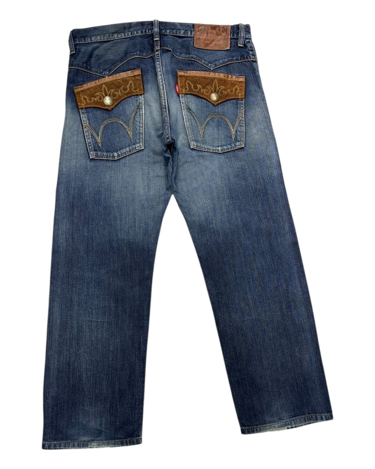 Kapital 🔥EDWIN EXCLUSIVE VINTAGE COWHIDE PATCHES POCKET DENIM JEANS Size US 38 / EU 54 - 6 Thumbnail
