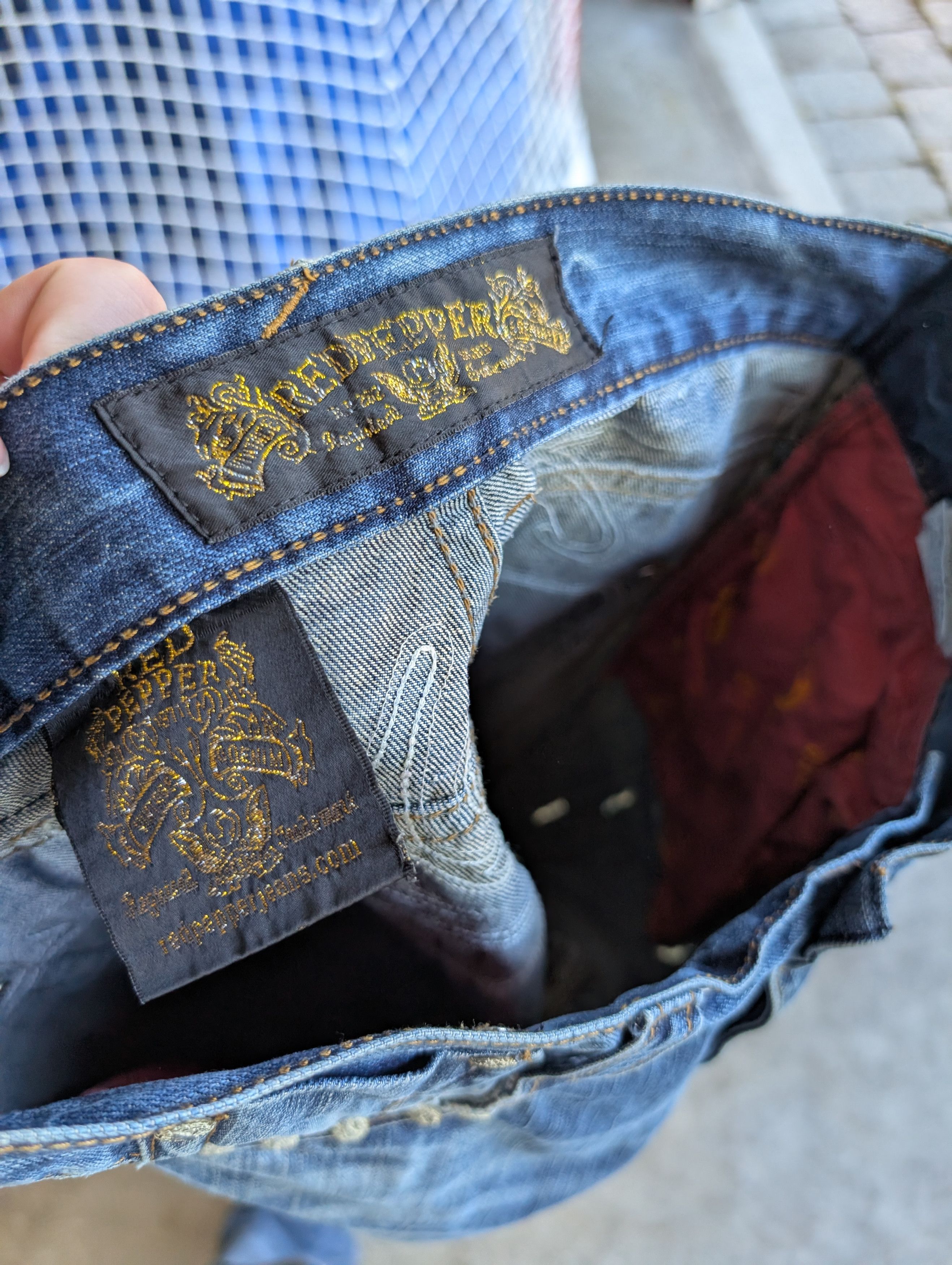メンズ REDPEPPER y2k skull flare denim opium 30