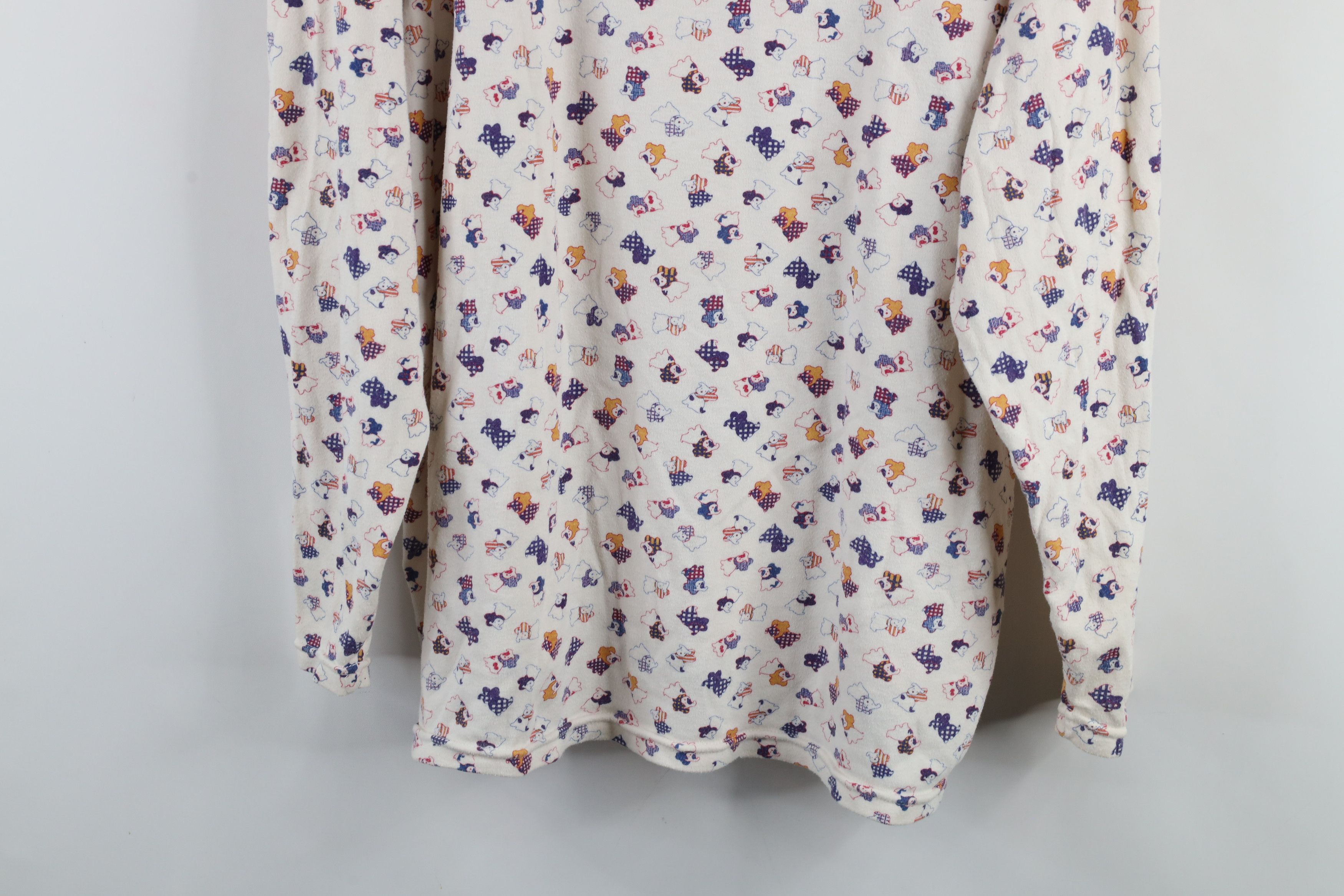 Vintage Vinage 90s Streetwear All Over Print Long Sleeve T-Shirt Size XXL / US 16-18 / IT 52-54 - 3 Thumbnail