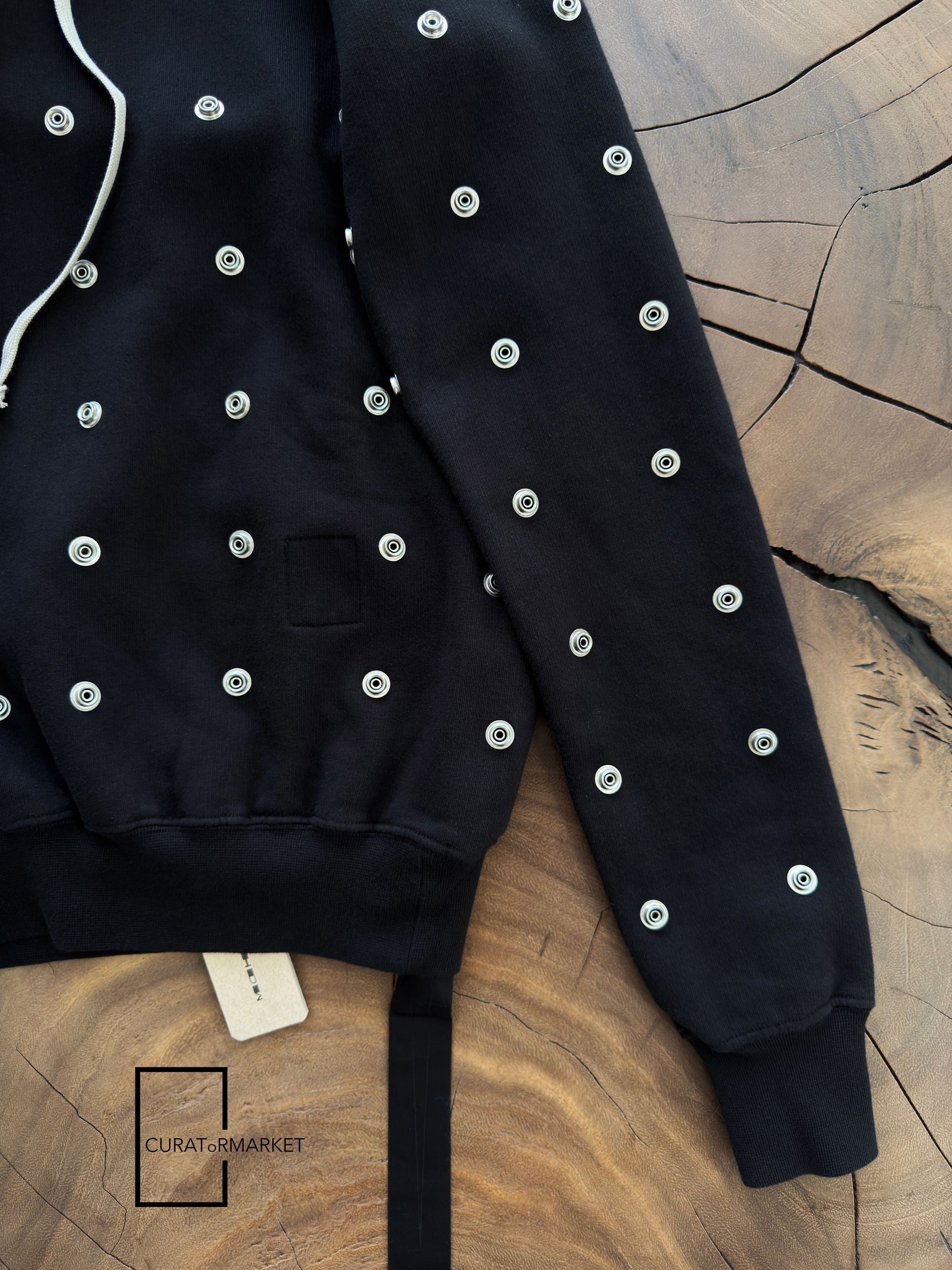 Rick Owens Drkshdw Granbury Organic Fleece Press Stud Button Hoodie SS24 Lido Size US S / EU 44-46 / 1 - 8 Thumbnail