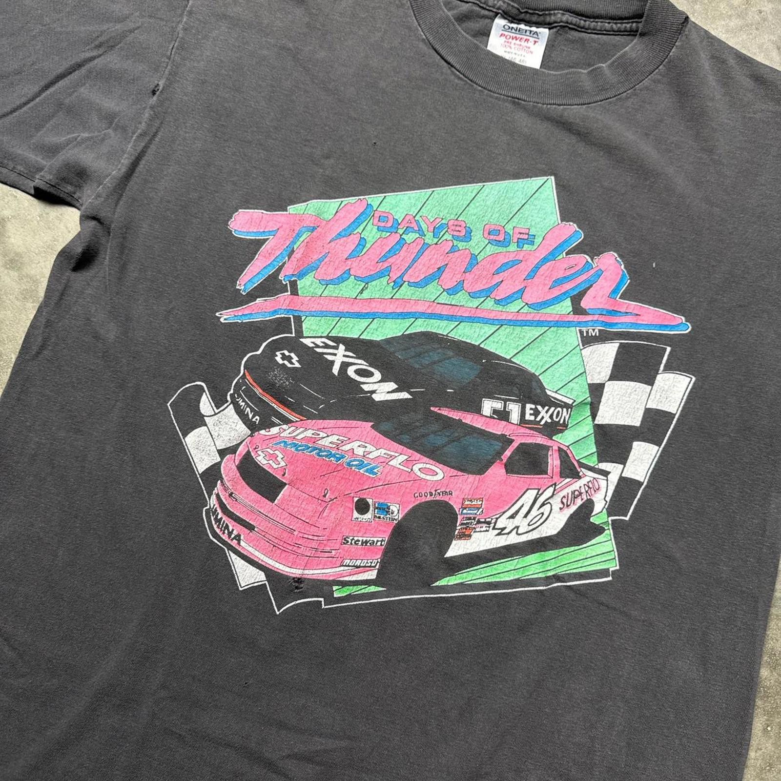 Other Days Of Thunder 90's Nascar Racing Vintage Faded T-Shirt Size US XL / EU 56 / 4 - 3 Thumbnail