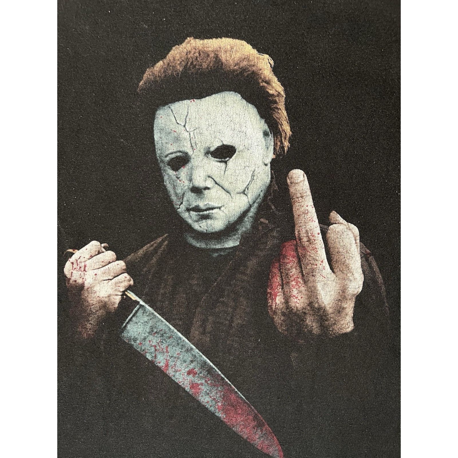Other Michael Myers Halloween Middle Finger T-Shirt Size Small Ret Size US S / EU 44-46 / 1 - 2 Thumbnail