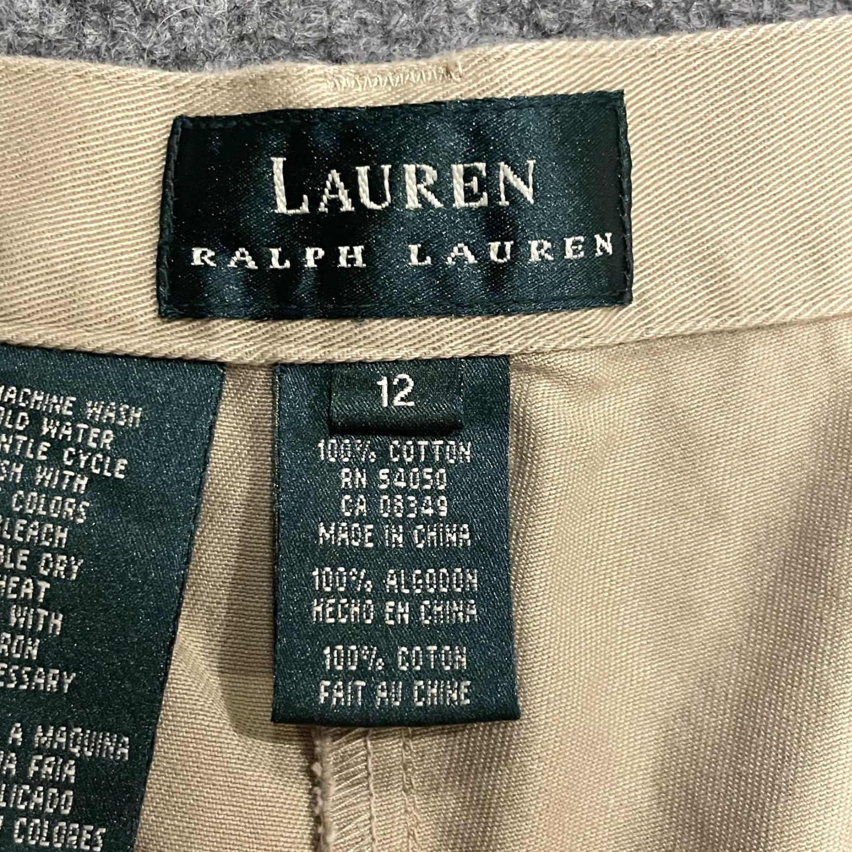 Ralph Lauren Lauren Ralph Lauren Shorts Womens 12 Beige Pleated Cotton Twill Casual Chino Size 34" / US 12 / IT 48 - 7 Thumbnail