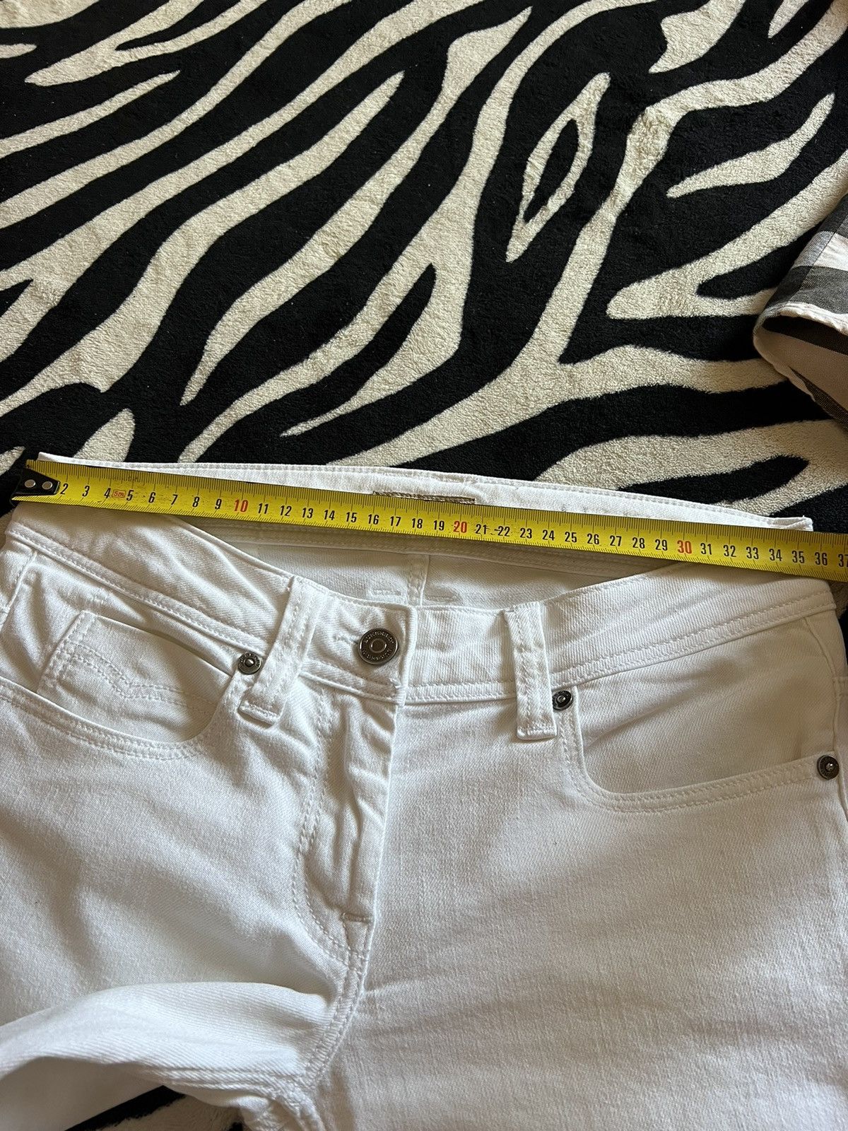 Burberry Burberry Brit Women’s Buckingham Skinny Leg Size 26 White Size 26" / US 2 / IT 38 - 20 Thumbnail