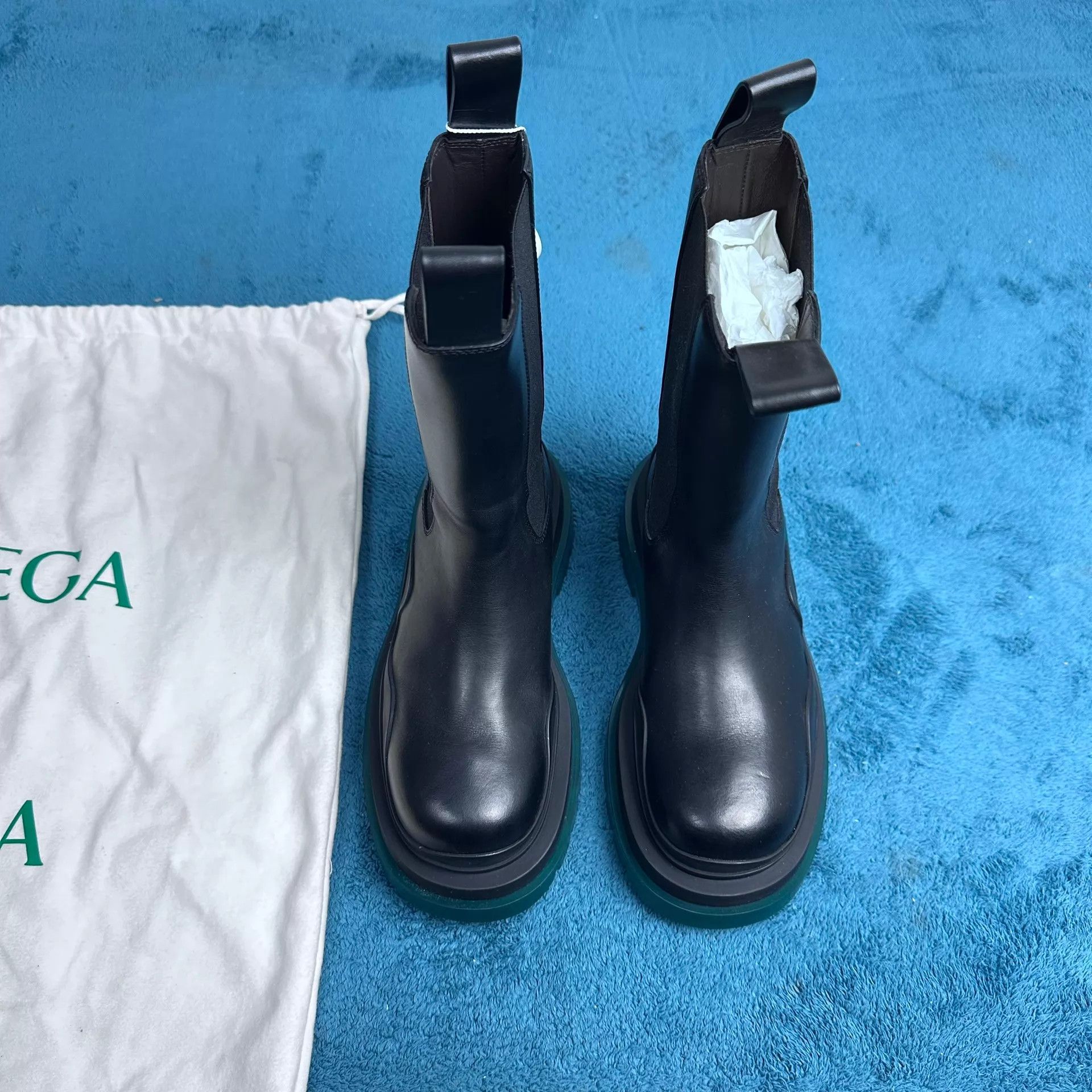 Bottega Veneta Bv tire chelsea boots black green 35 Size US 4.5 / IT 34.5 - 1 Thumbnail