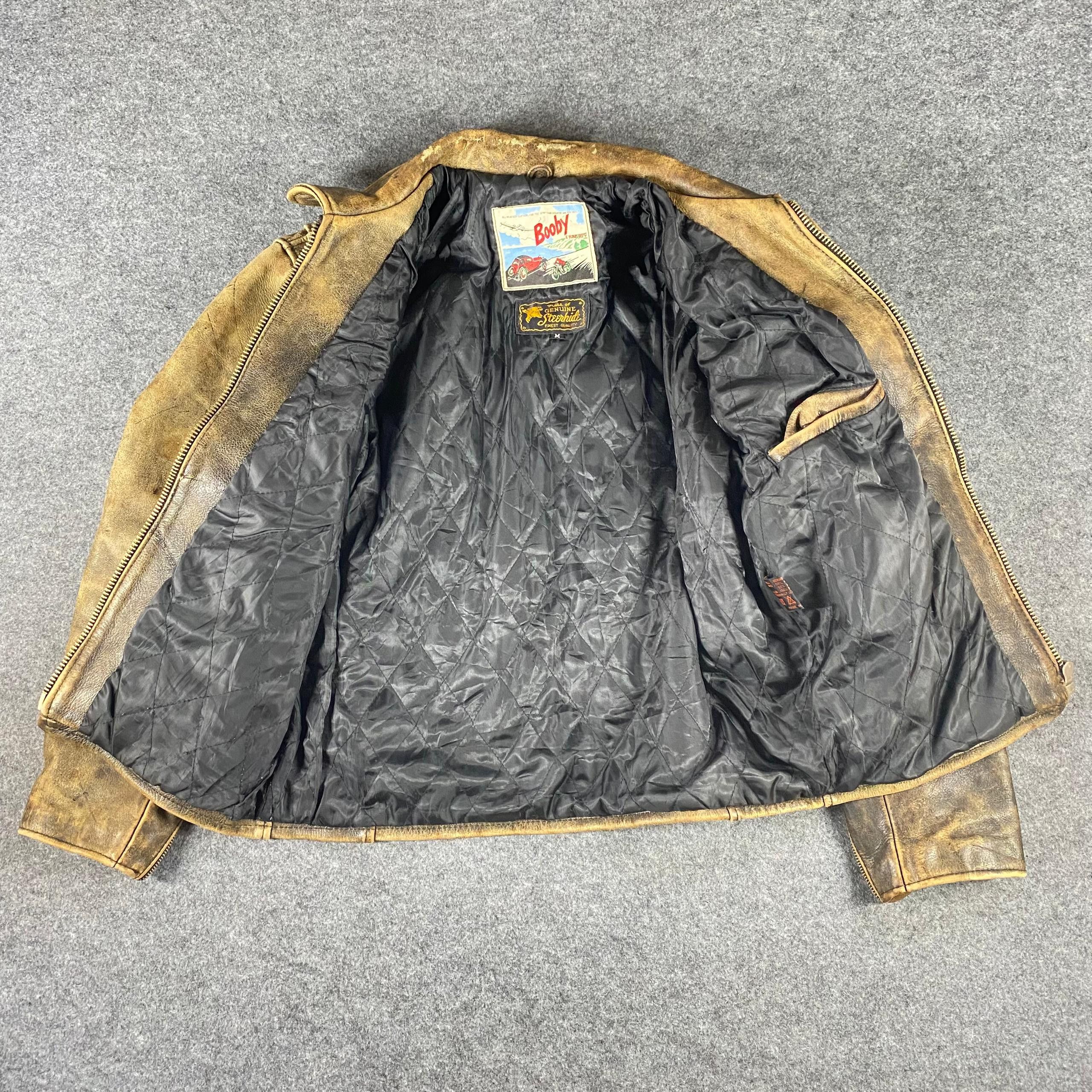 Japanese Brand Vintage 90s Booby Motorcycles Racing Leather Jacket Size US M / EU 48-50 / 2 - 8 Thumbnail