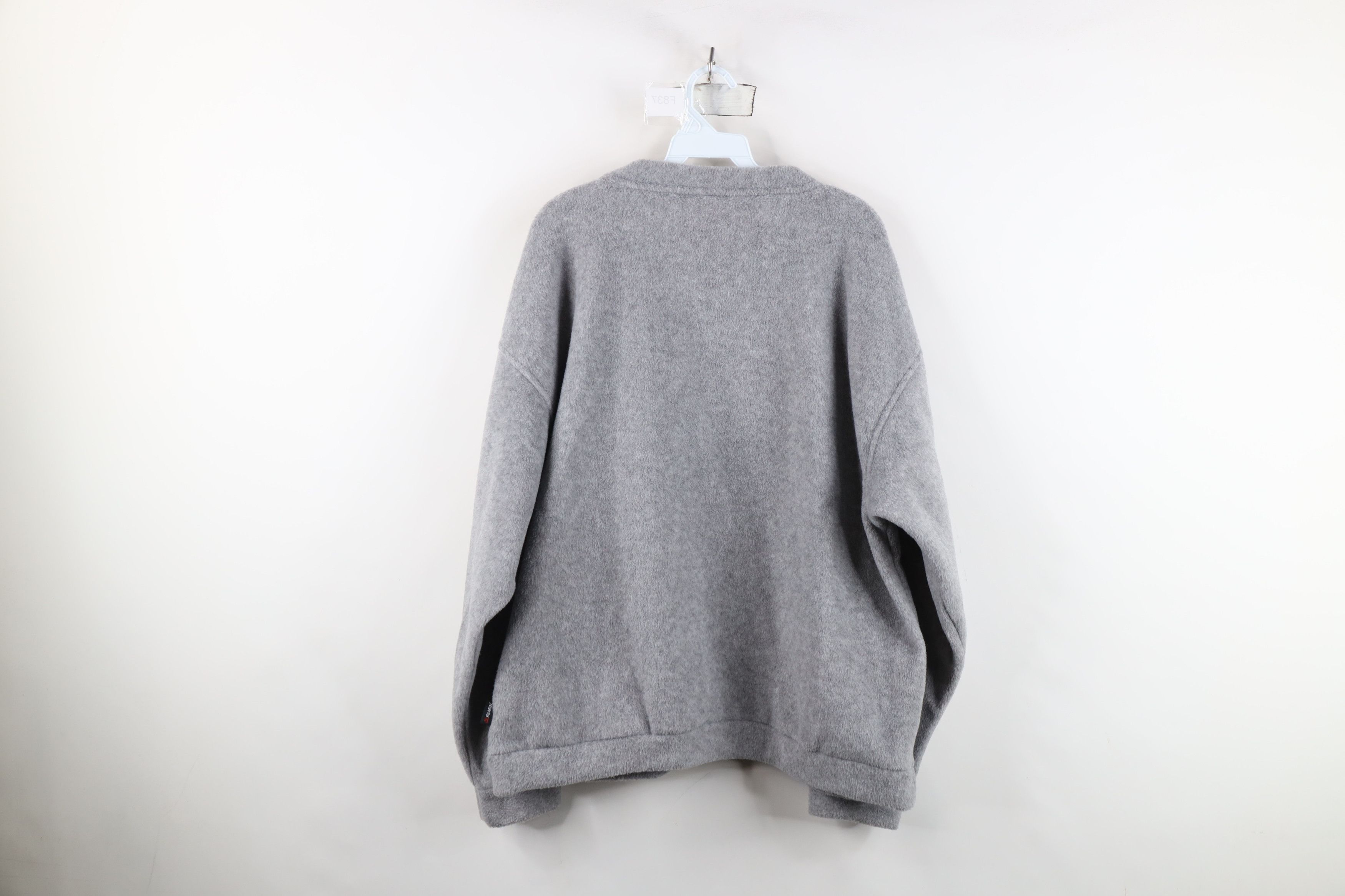 Vintage Vintage 90s Streetwear Fleece Crewneck Sweater Heather Gray Size US XL / EU 56 / 4 - 12 Thumbnail