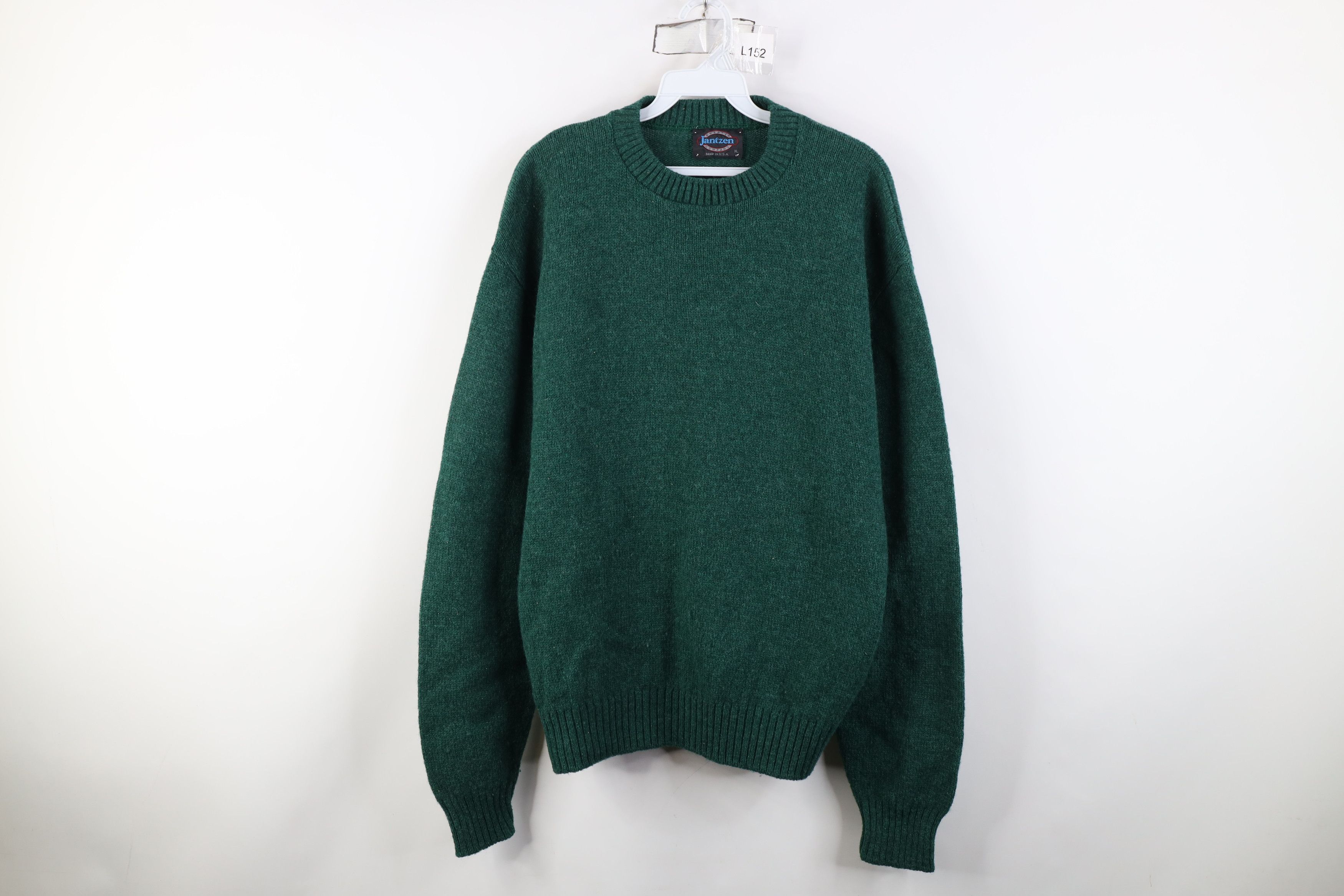 Vintage Vintage 70s Streetwear Knit Crewneck Sweater Green USA Size US XL / EU 56 / 4 - 1 Thumbnail