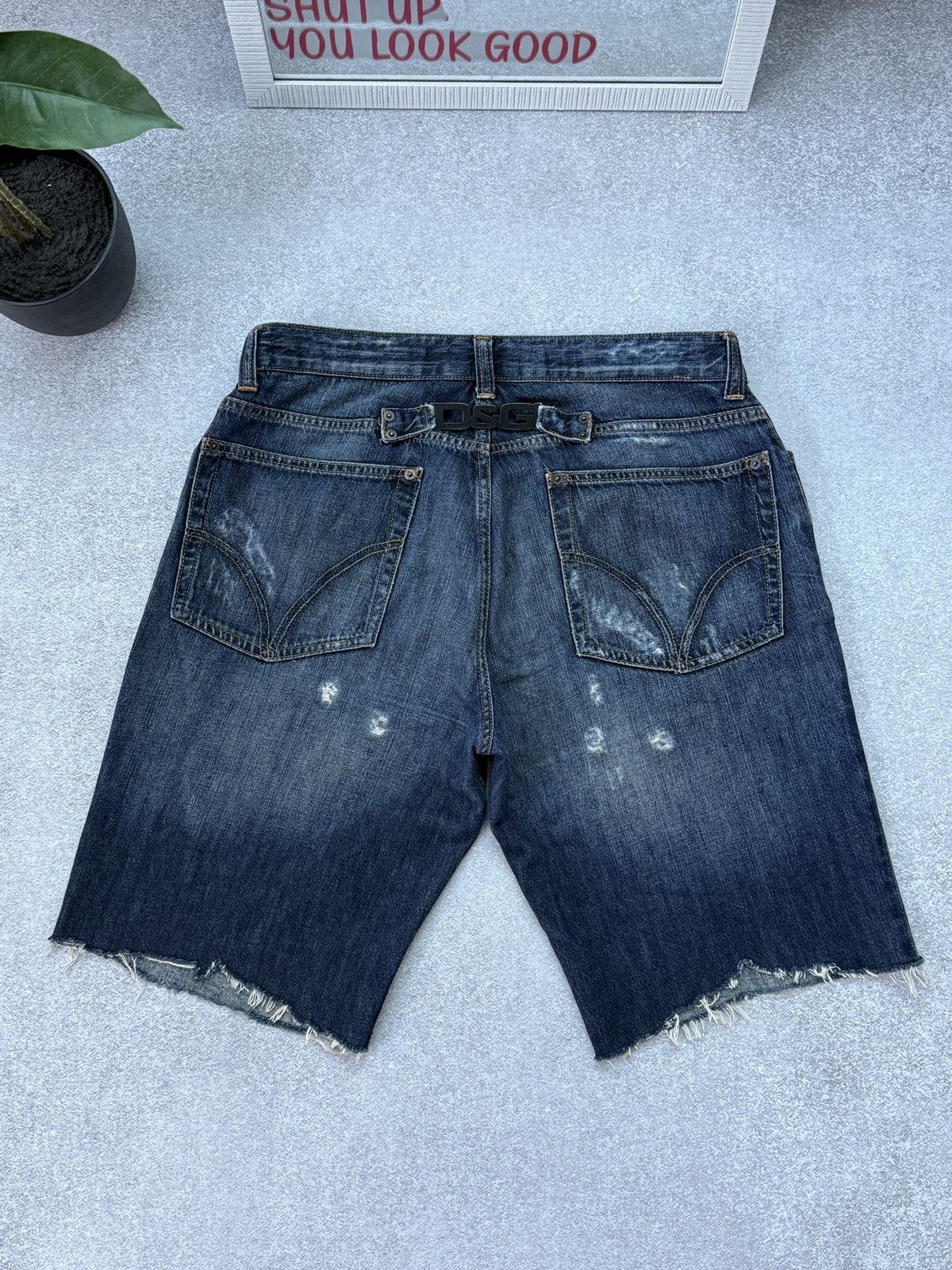 Dolce & Gabbana Dolce & Gabbana D&G Denim Shorts Men’s Metal Logo Blue Y2K Size US 42 / EU 58 - 2 Thumbnail