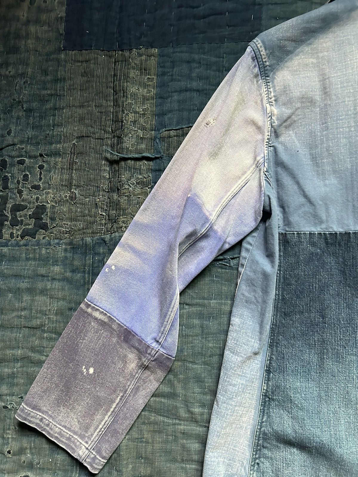 Kapital Kapital Boro Damaged Patchwork Repaired Denim Jacket Size US M / EU 48-50 / 2 - 12 Thumbnail