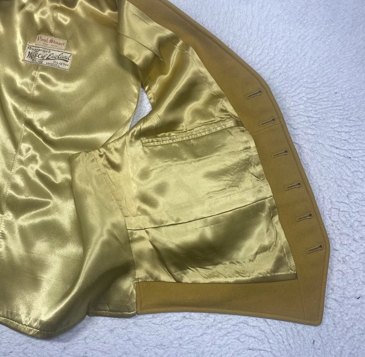 Paul Stuart Vintage Paul Stuart Vest Wool Gold Mens Small Size 34S - 5 Thumbnail