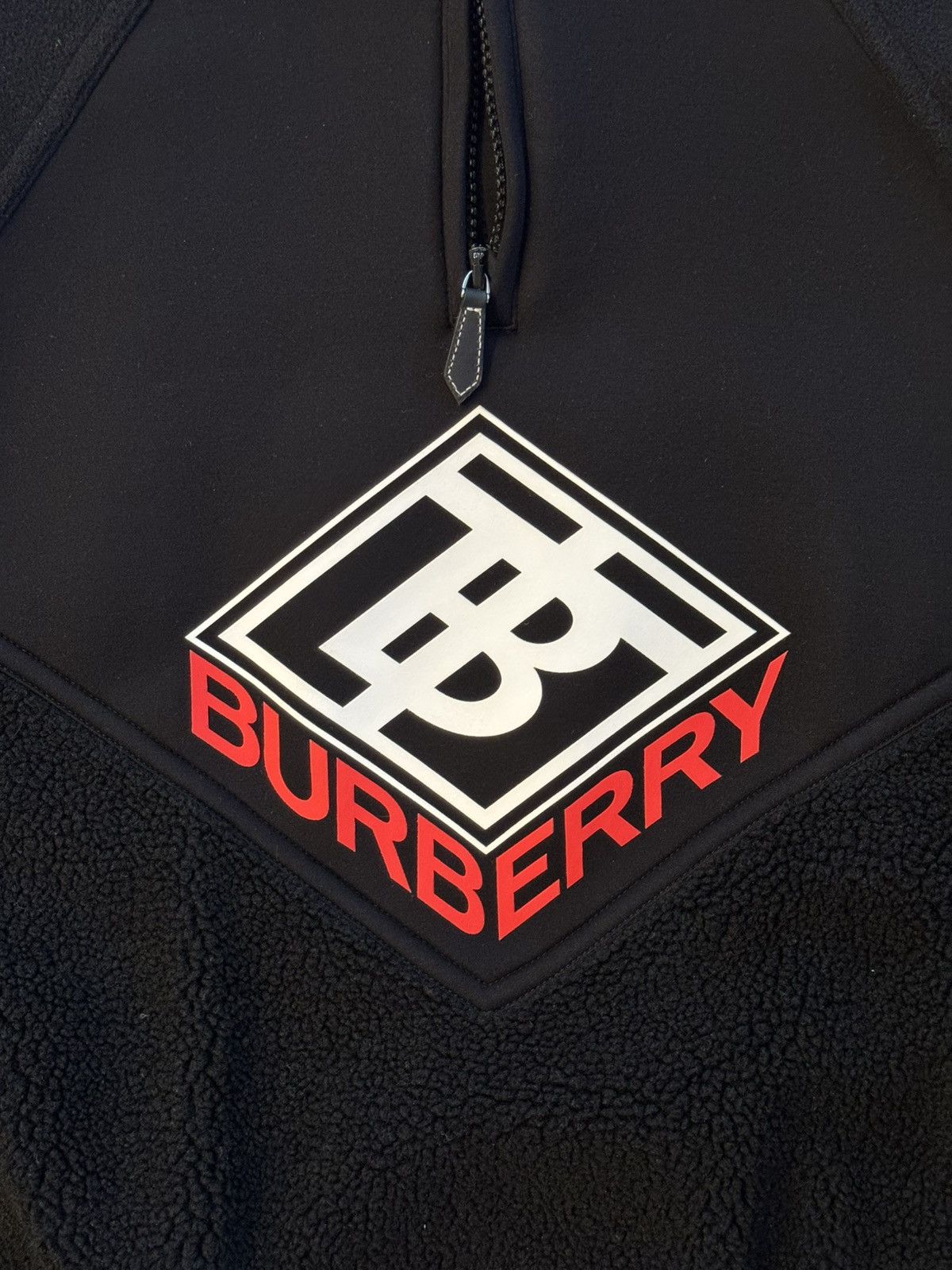 Burberry Burberry TB Monogram Half-Zip Sherpa/Fleece Pullover Size US M / EU 48-50 / 2 - 14 Thumbnail