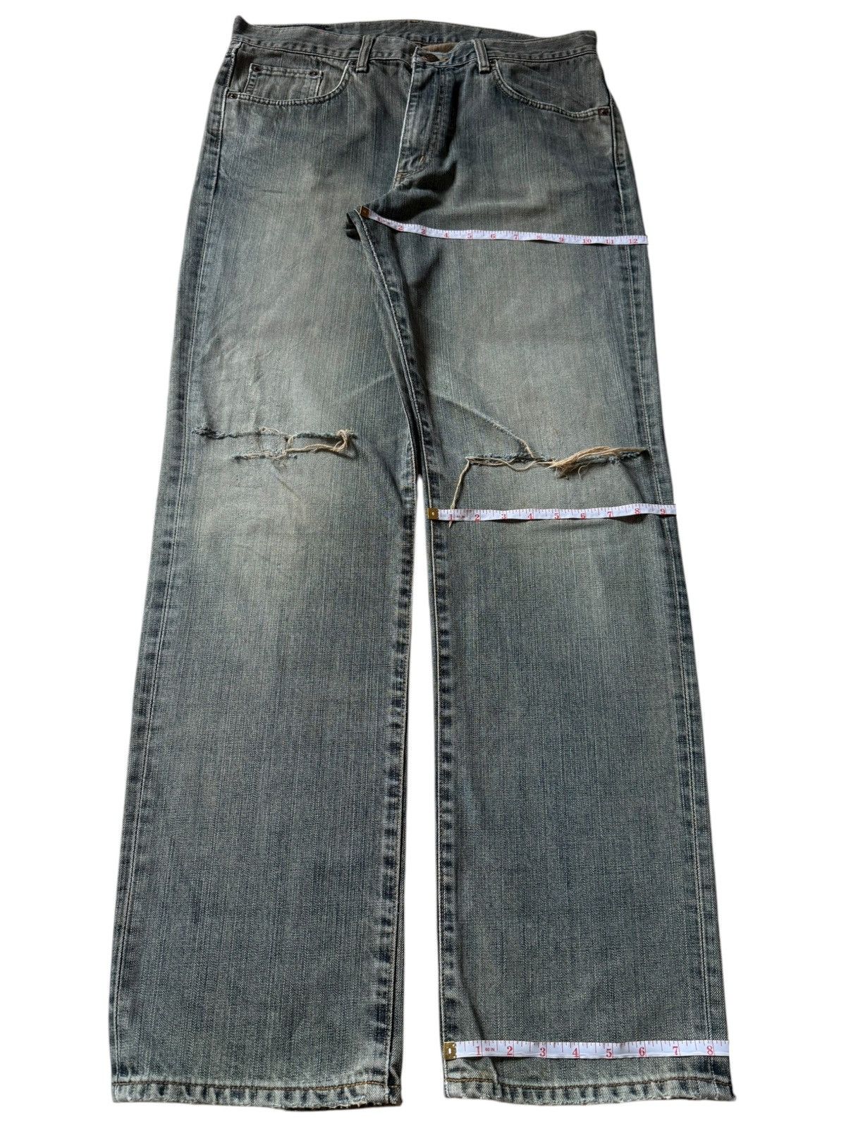 Edwin Vintage Edwin 503 Rusty Wash Distress Loose Jeans Size US 34 / EU 50 - 8 Thumbnail
