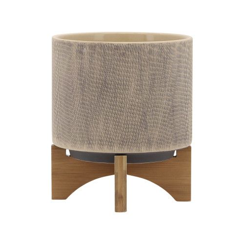 Designer × Homemade S/2 5/8" MESH PLANTER W/ STAND, TAN Size US L / EU 52-54 / 3 - 2 Thumbnail