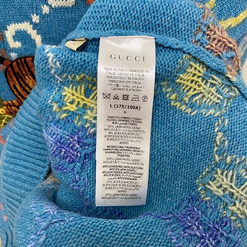 Gucci Gucci Full print logo knit sweater 2501-Nextarrow Size US L / EU 52-54 / 3 - 3 Thumbnail