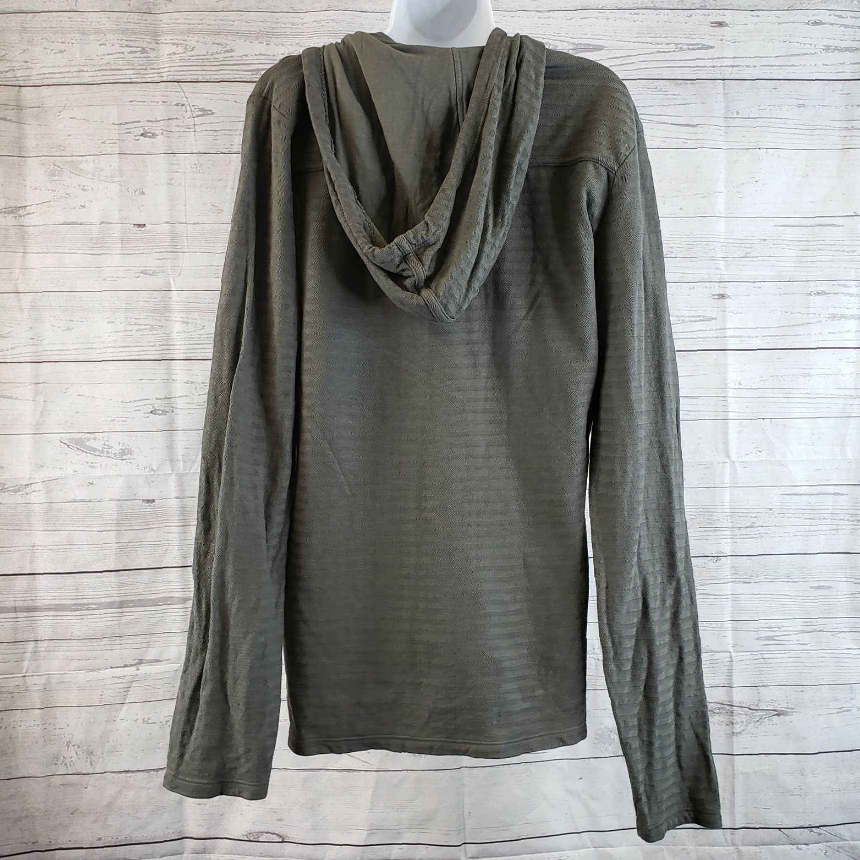Vintage NSF Women's Hoodie Striped Green Cotton Long Sleeve Size Medium Regular Size M / US 6-8 / IT 42-44 - 3 Thumbnail