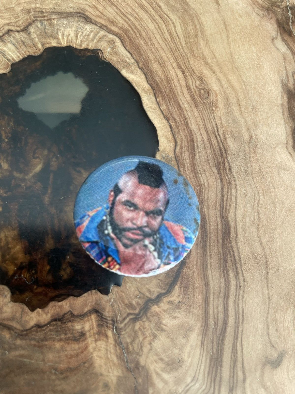 Rap Tees × Vintage Vintage 80s Mr. T Portrait Button Badge Pin Like New Size ONE SIZE - 1 Thumbnail