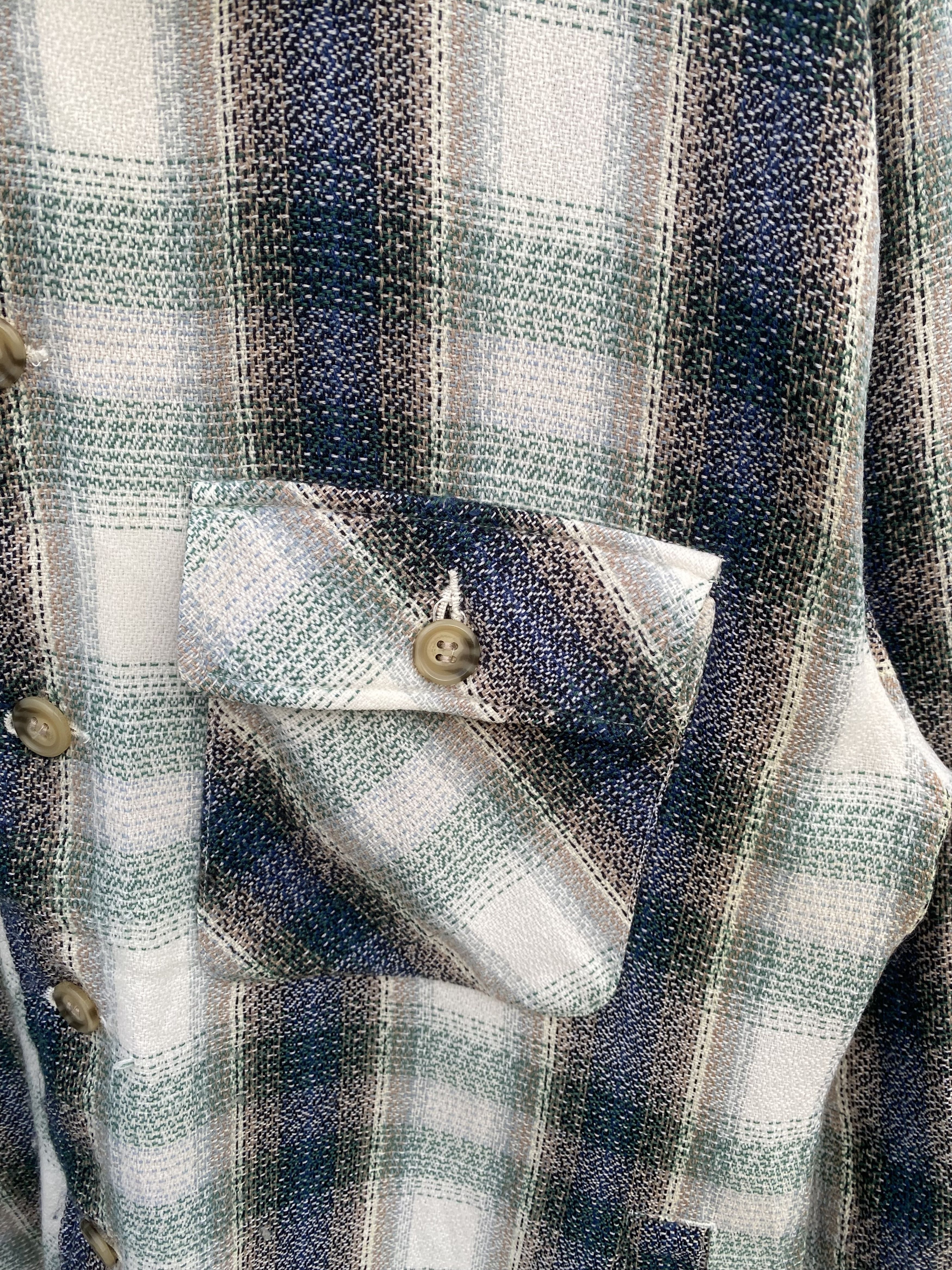 Flannel Vintage Carving green shadow plaid flannel Size US M / EU 48-50 / 2 - 7 Thumbnail