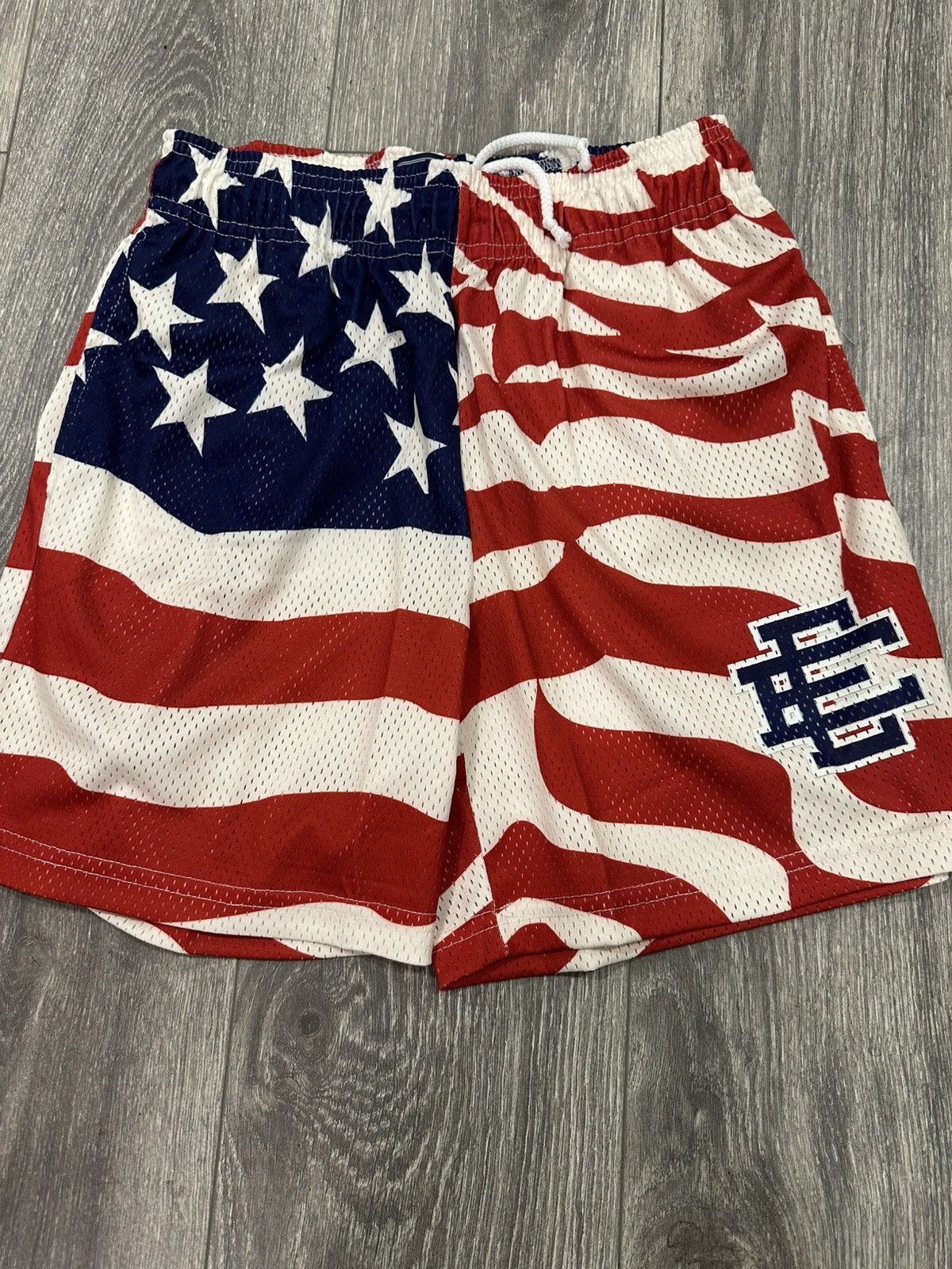 Eric Emanuel EE 4th of July Flag Basic Mesh Shorts Sz Small