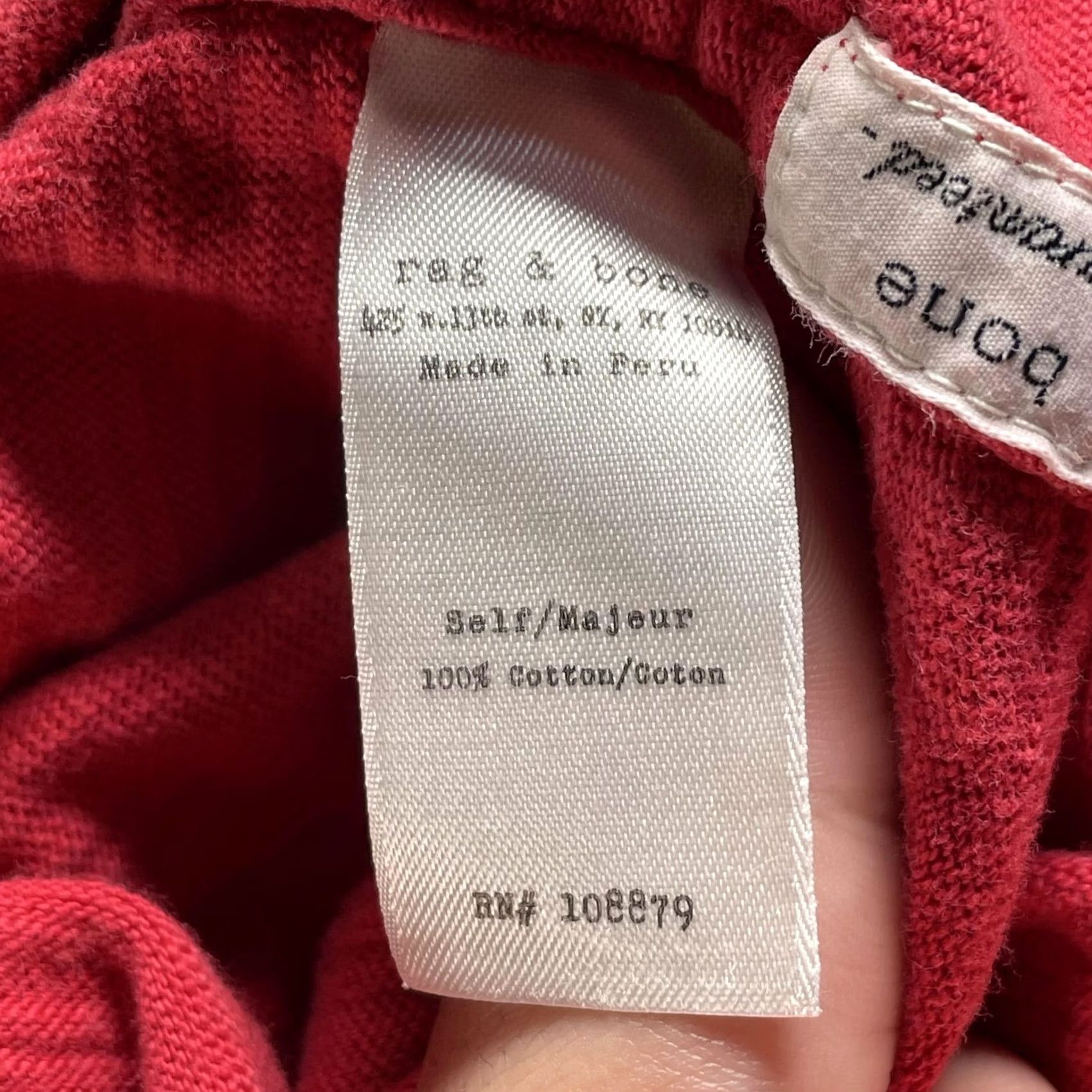 Rag & Bone Rag & Bone Polo Shirt Mens 2XL Red Short Sleeve Casual Peruvian Cotton Classic Size US XXL / EU 58 / 5 - 7 Thumbnail