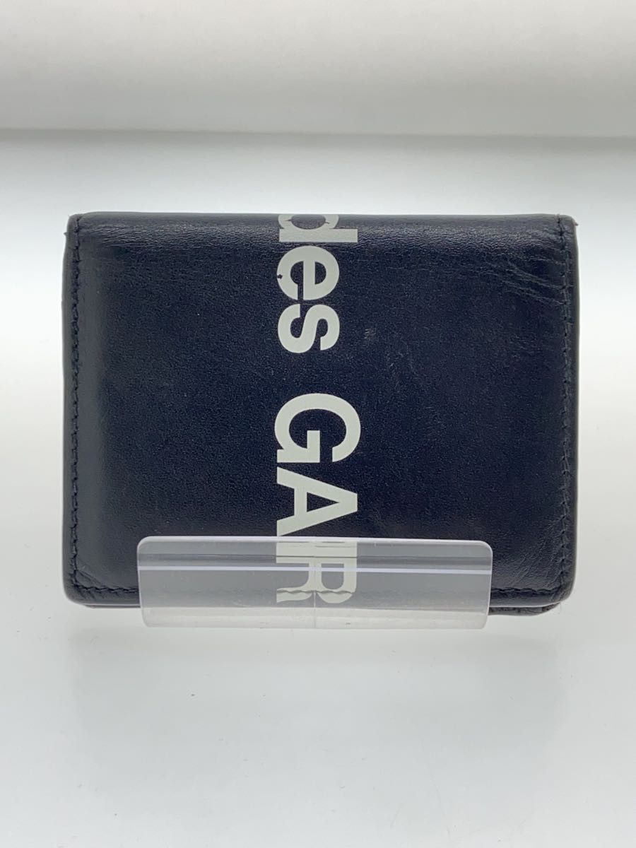 Comme des Garcons Wallet Card case Huge Logo Bi-fold Black | Grailed