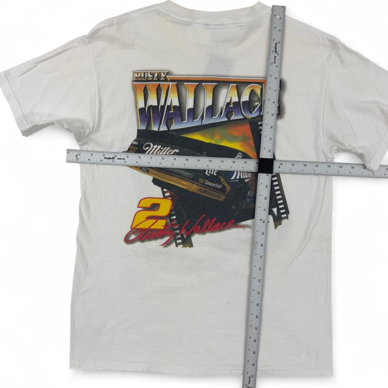 Nutmeg Rusty Wallace NASCAR racing tee racing Size US L / EU 52-54 / 3 - 5 Thumbnail