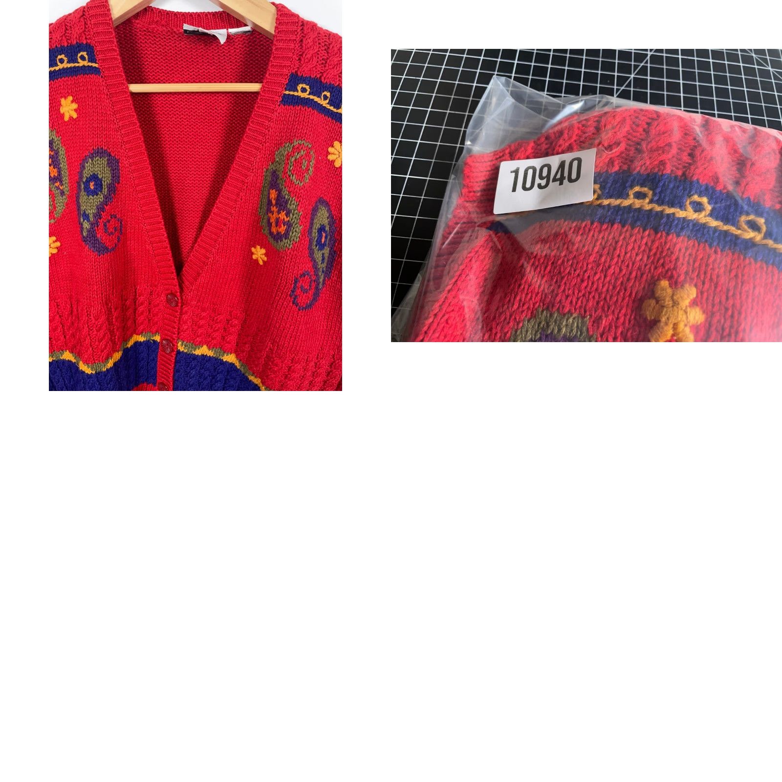 Vintage VINTAGE Russ Sweater Vest Shirt Womens Medium Red Paisley 90s Retro Size M / US 6-8 / IT 42-44 - 8 Thumbnail