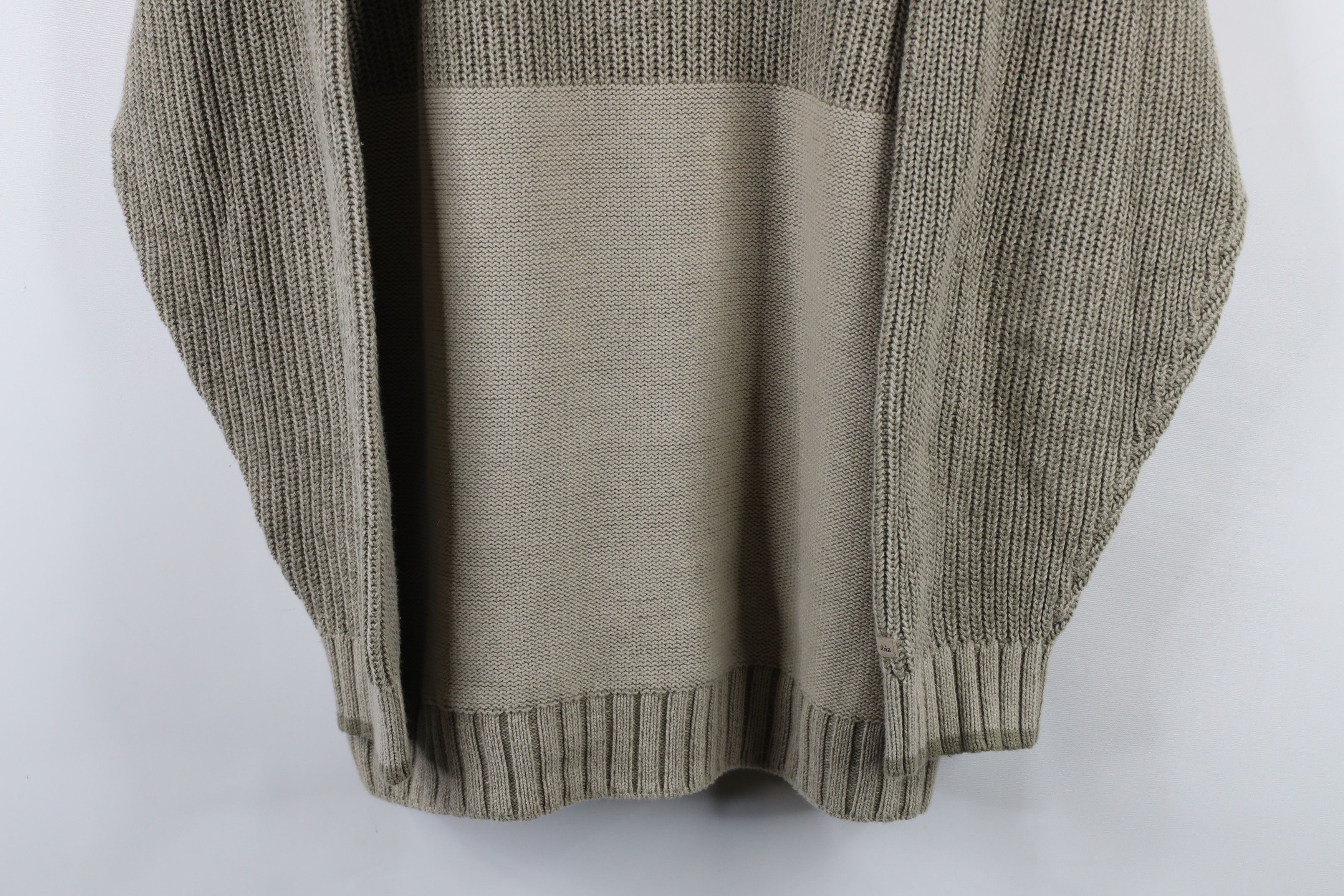 Columbia × Vintage Vintage 90s Columbia Ribbed Knit Sweater Heather Green Size US L / EU 52-54 / 3 - 3 Thumbnail