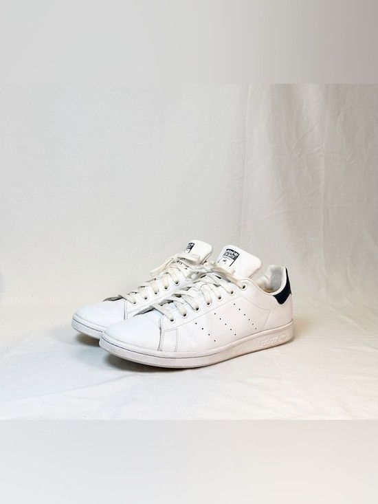 Adidas Adidas Originals Mens White Navy Stan Smith Sneakers~12~ Size US 12 / EU 45 - 1 Thumbnail