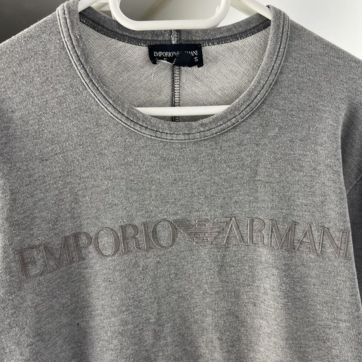 Emporio Armani Vintage Emporio Armani 3D Big Logo Luxury Sweatshirt Size US L / EU 52-54 / 3 - 3 Thumbnail