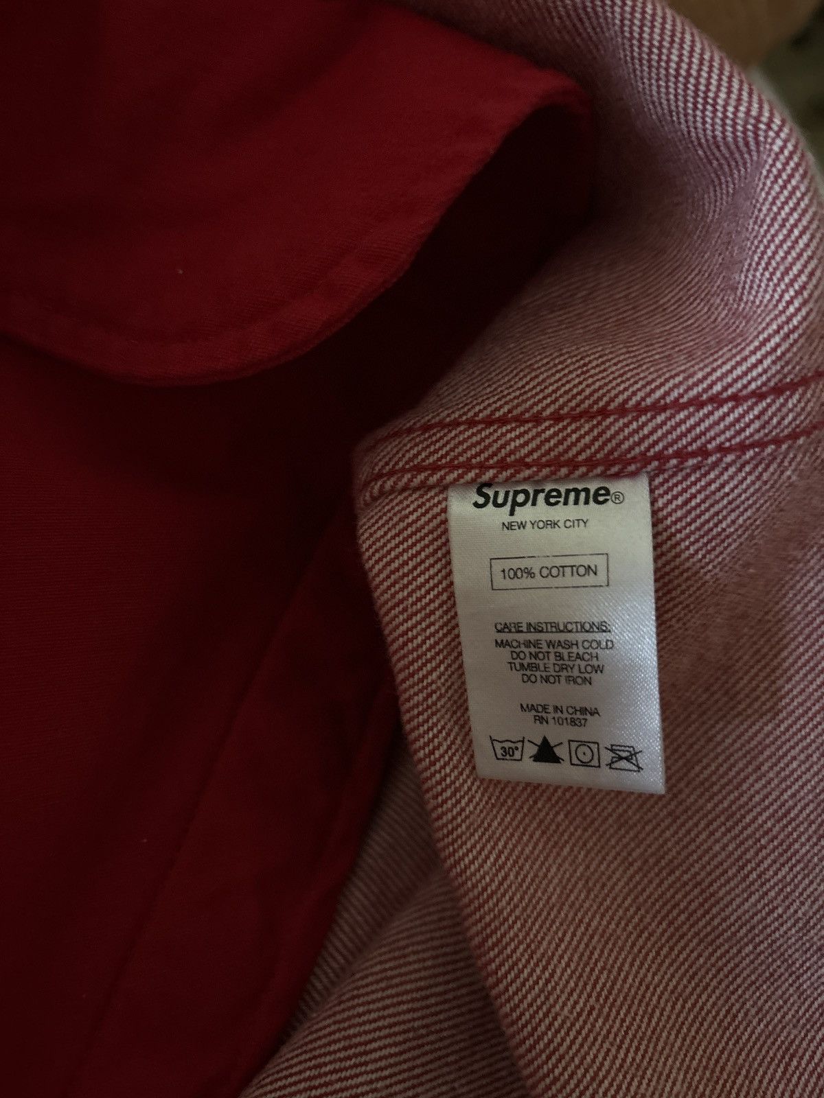 Supreme Supreme Fuck Em All Denim Hooded Pullover, FW2016 Size US M / EU 48-50 / 2 - 4 Thumbnail