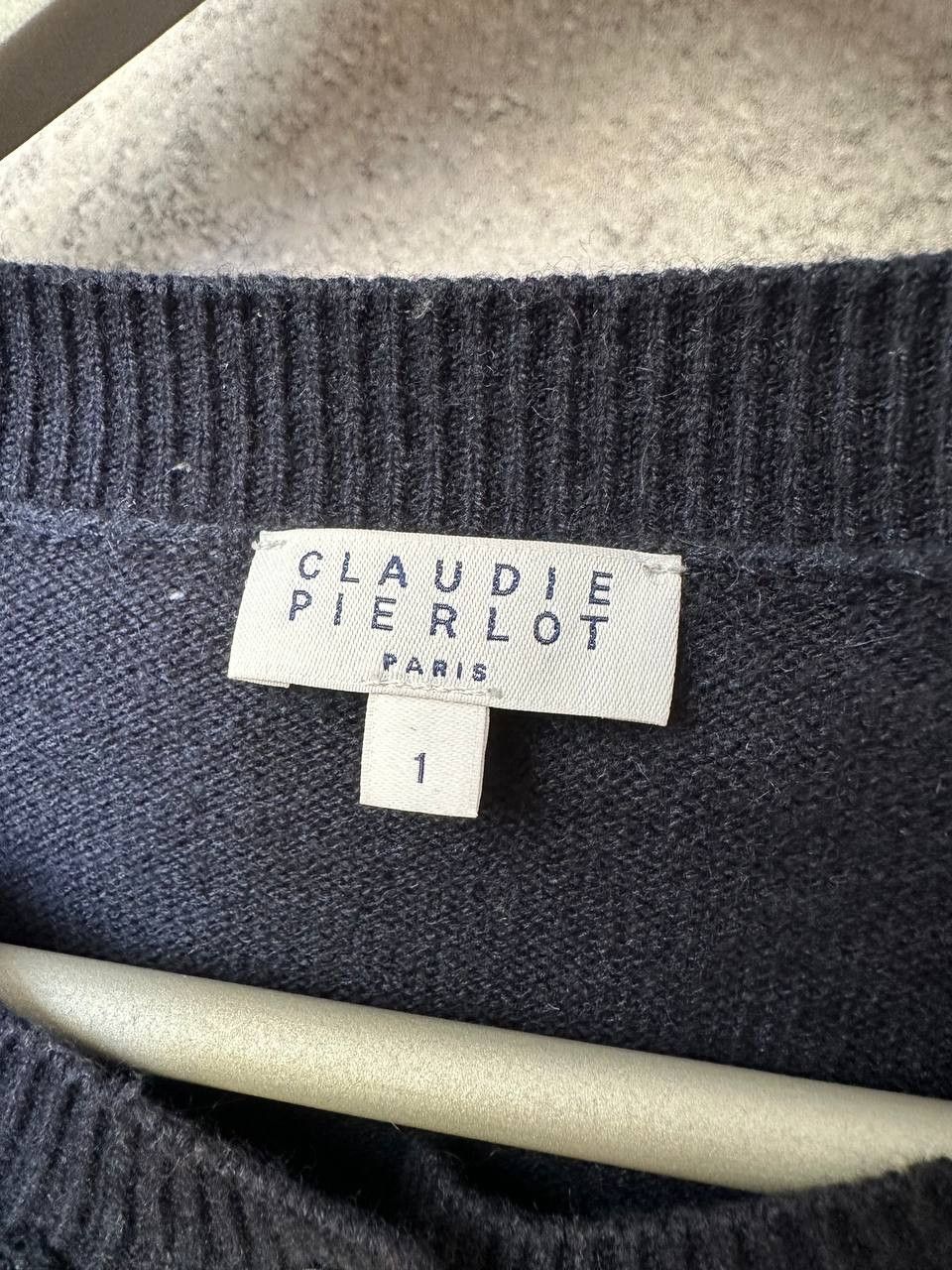 Other Claudie Pierlot Paris Wool Blend Cardigan Sweater Gold Crest Size S / US 4 / IT 40 - 13 Thumbnail