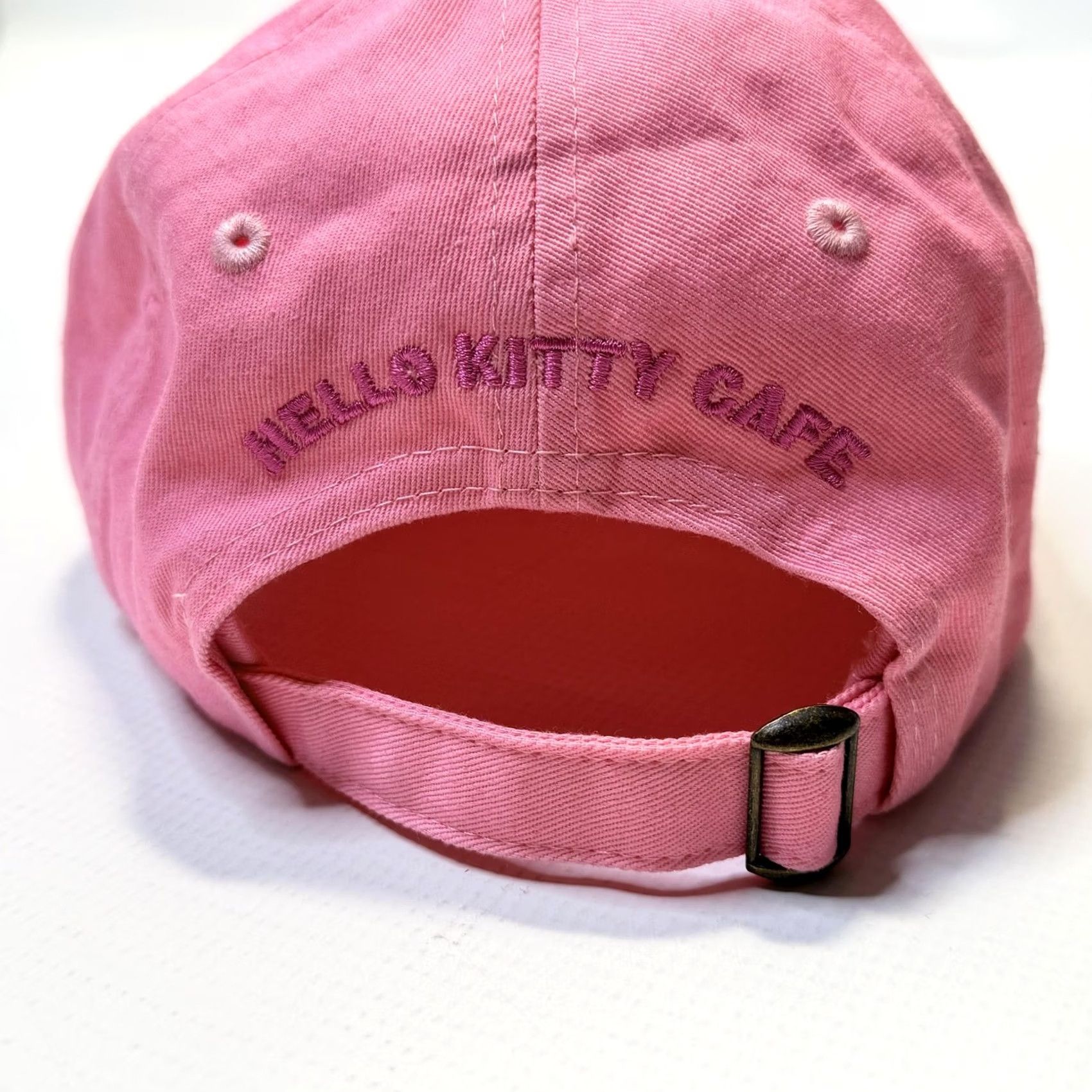 Vintage Hello Kitty Cafe Hat Cap Baseball Strap Back Pink Embroidered Womens Size ONE SIZE - 4 Thumbnail