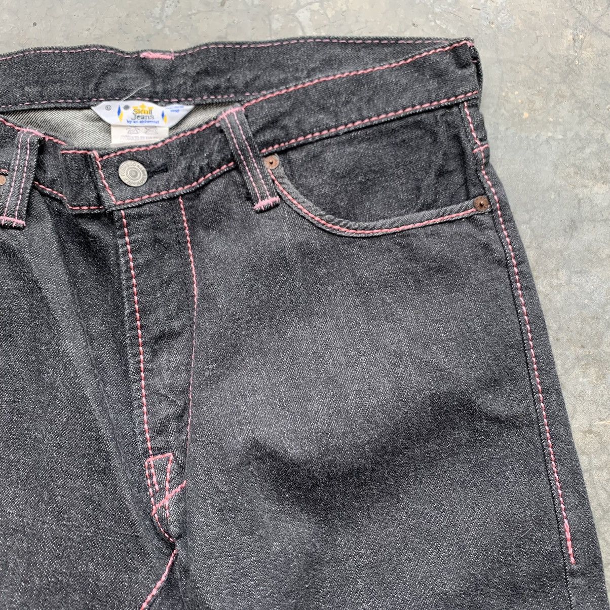 Japanese Brand Skull Jeans Bootcut Flare Jeans Size 34x34 Size 34" / US 12 / IT 48 - 8 Thumbnail