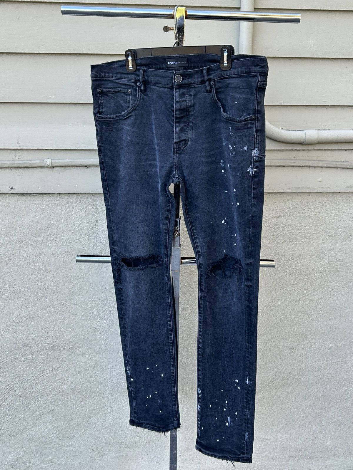 Purple Brand Purple black splatter jeans Size US 38 / EU 54 - 1 Thumbnail