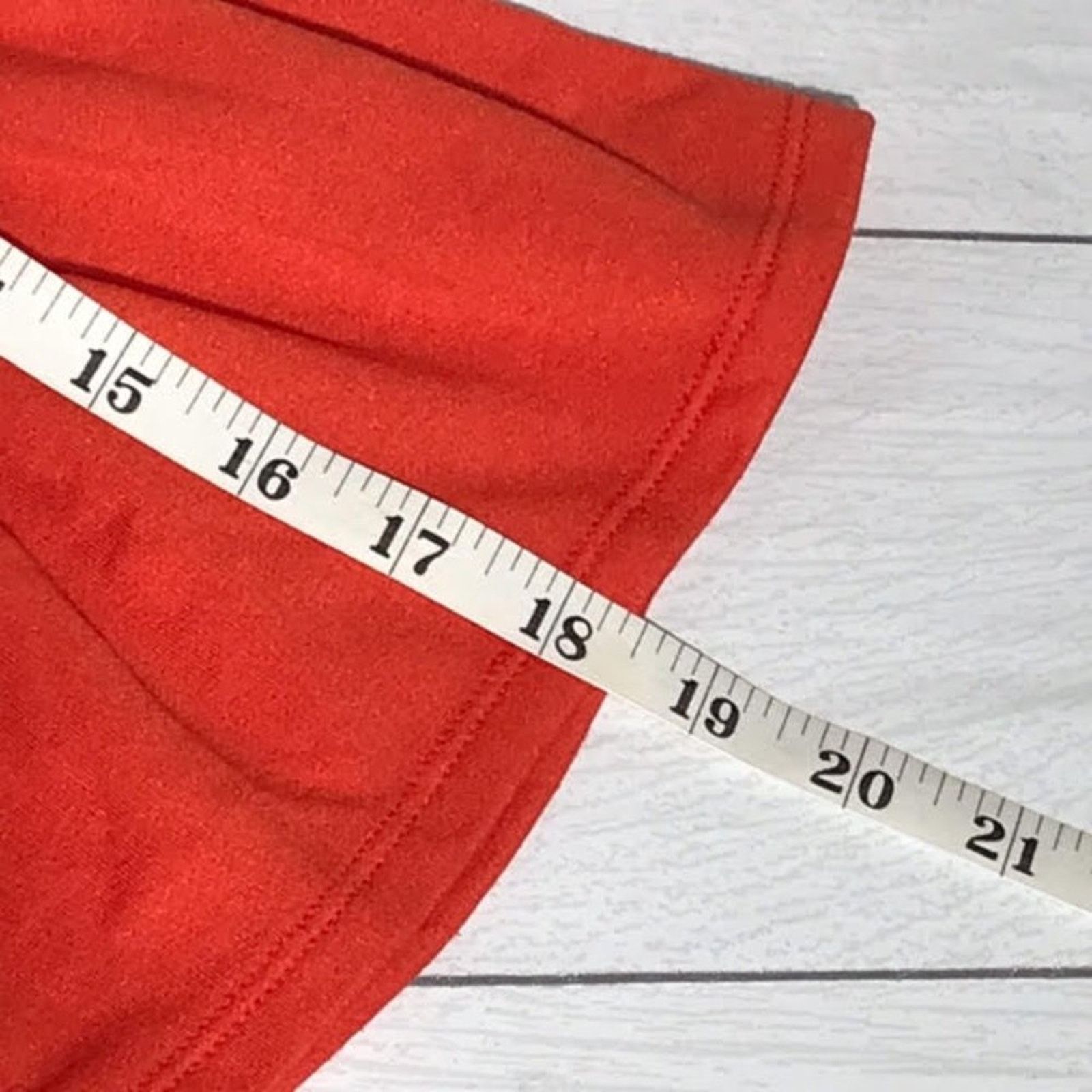 Other a.n.a. Reddish Orange Knit Cropped Bell Sleeve Shift Dress Size L / US 10 / IT 46 - 9 Thumbnail