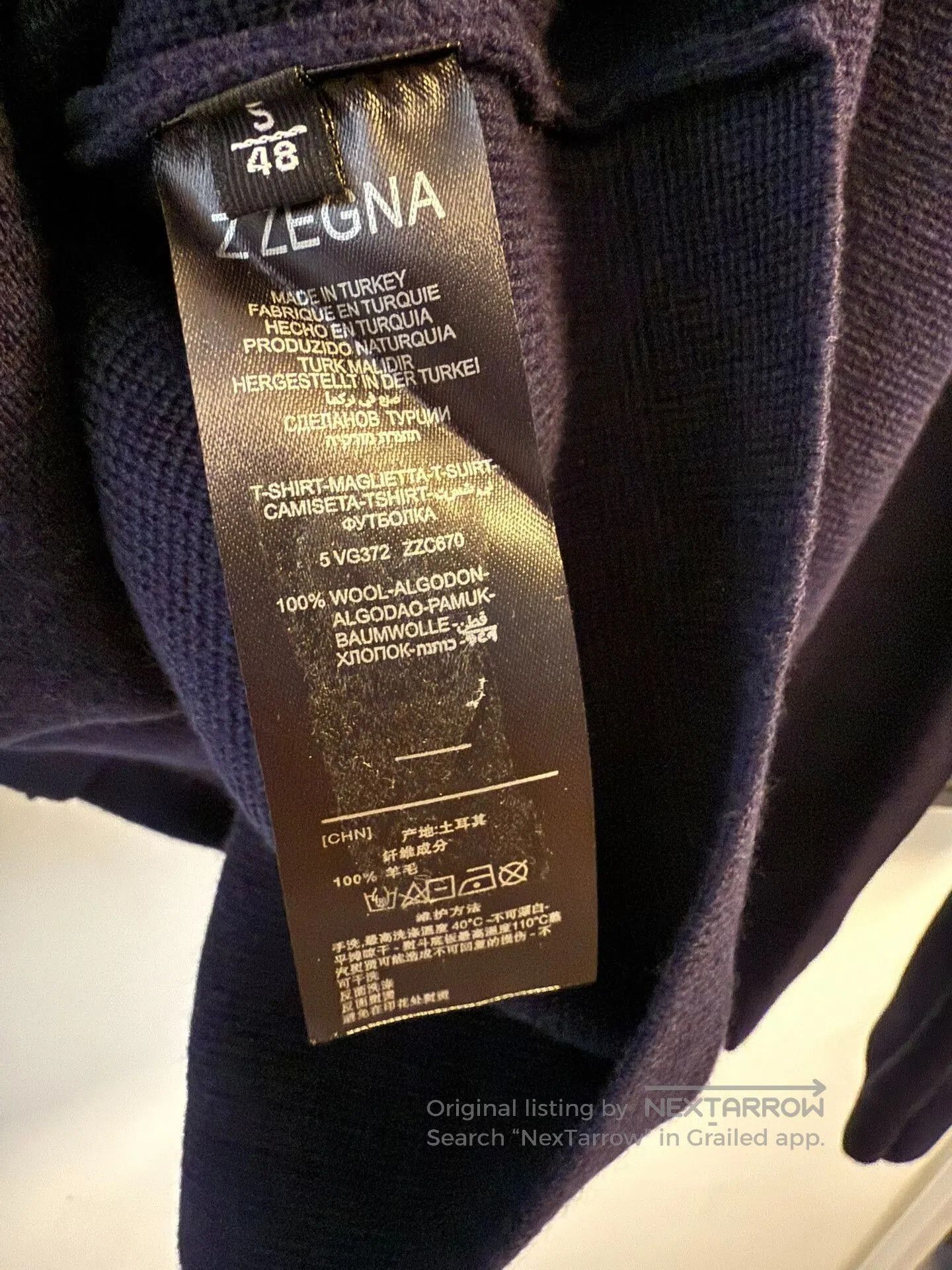Ermenegildo Zegna ZEGNA Men's Wool Jacket in Navy Blue. Size US M / EU 48-50 / 2 - 7 Thumbnail