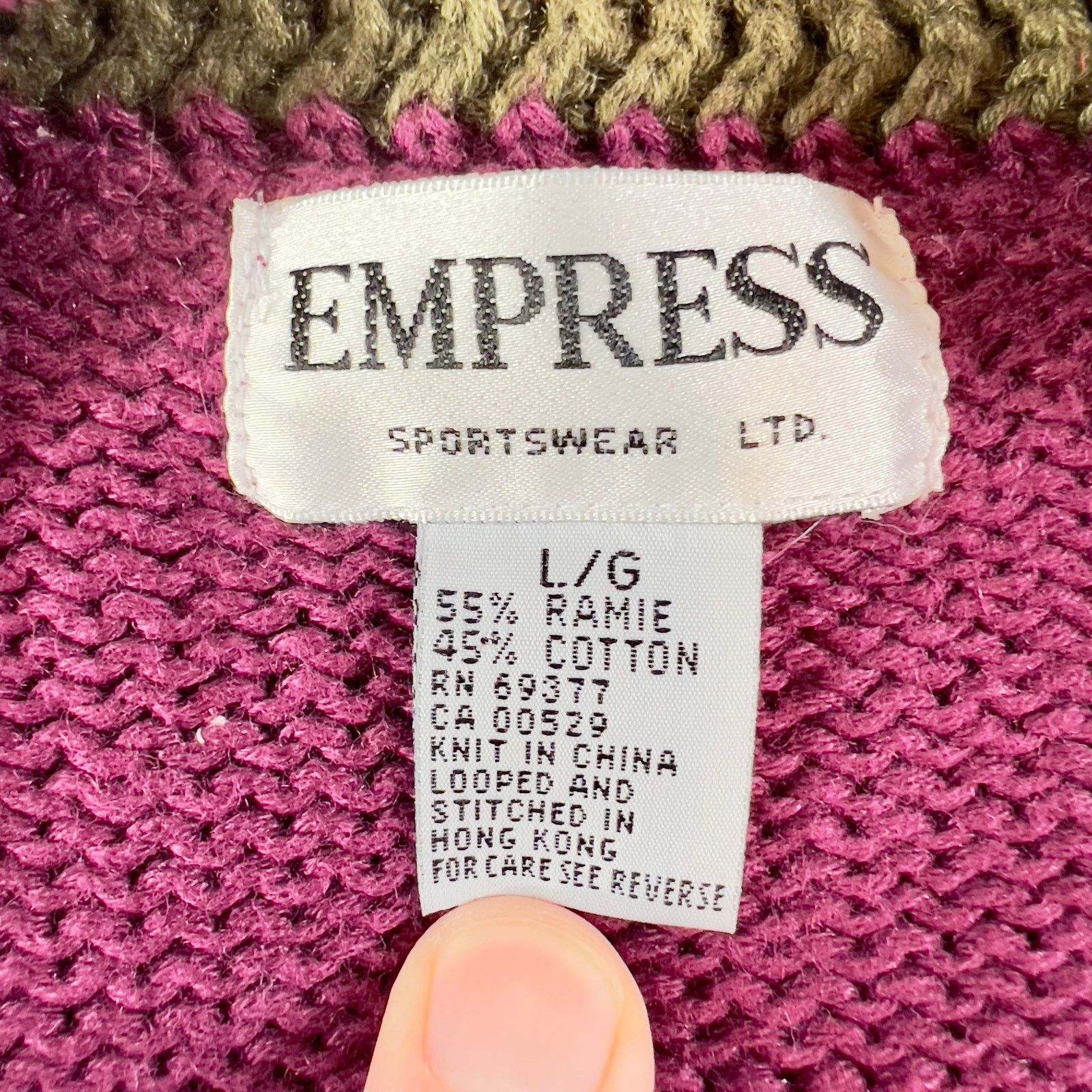 Other Empress Sportswear LTD Cardigan Sweater Woman L Purple Argyl Size L / US 10 / IT 46 - 2 Thumbnail