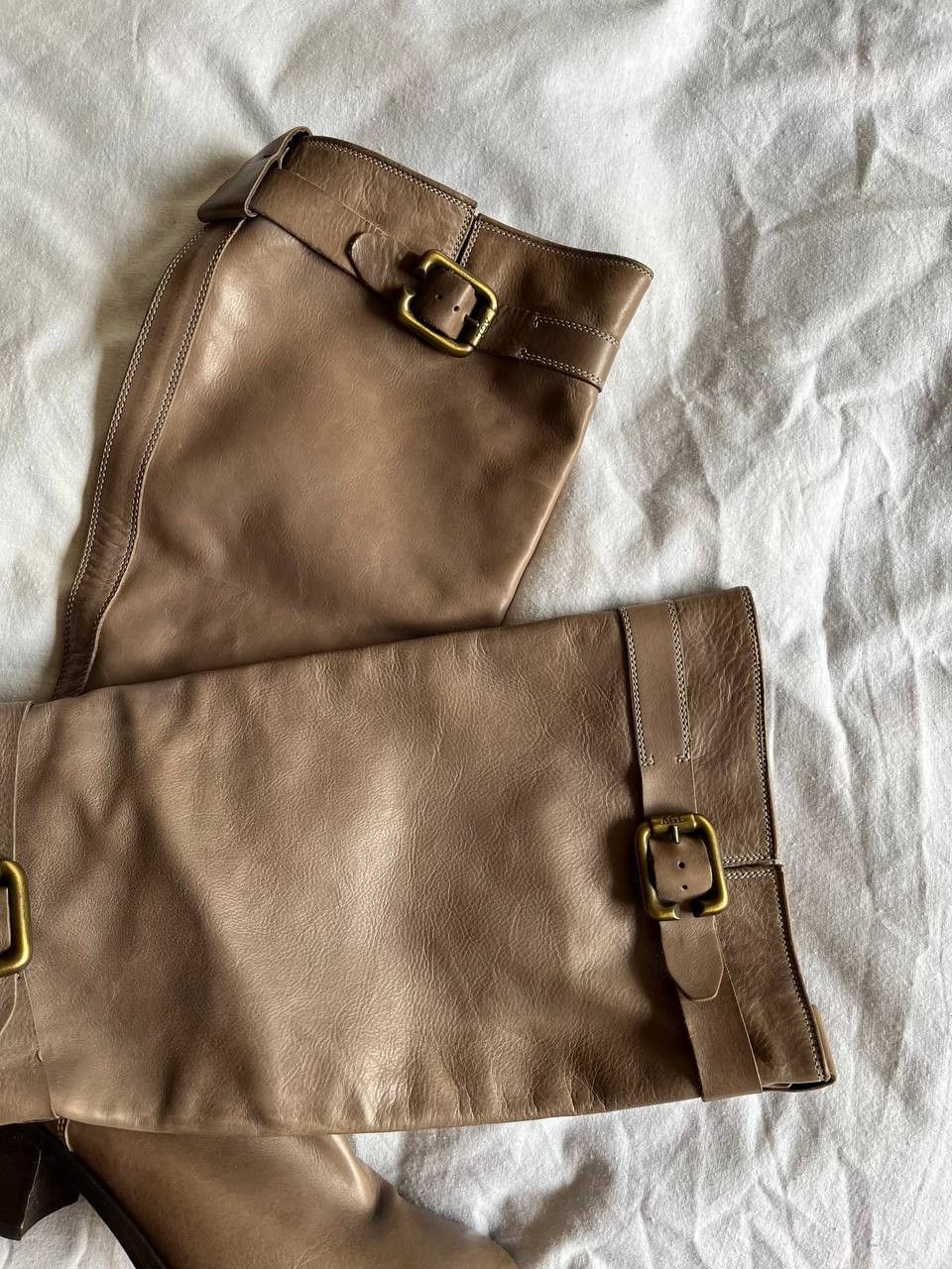 AGL × Vintage AGL vintage beige leather women's boots with straps Size US 7 / IT 37 - 6 Thumbnail