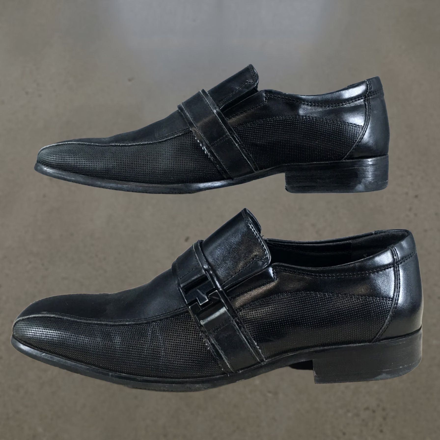 Vintage Reaction Kenneth Cole Shoes Mens 8M Casual Loafers Black Leather Slip On Low Top Size US M / EU 48-50 / 2 - 1 Thumbnail