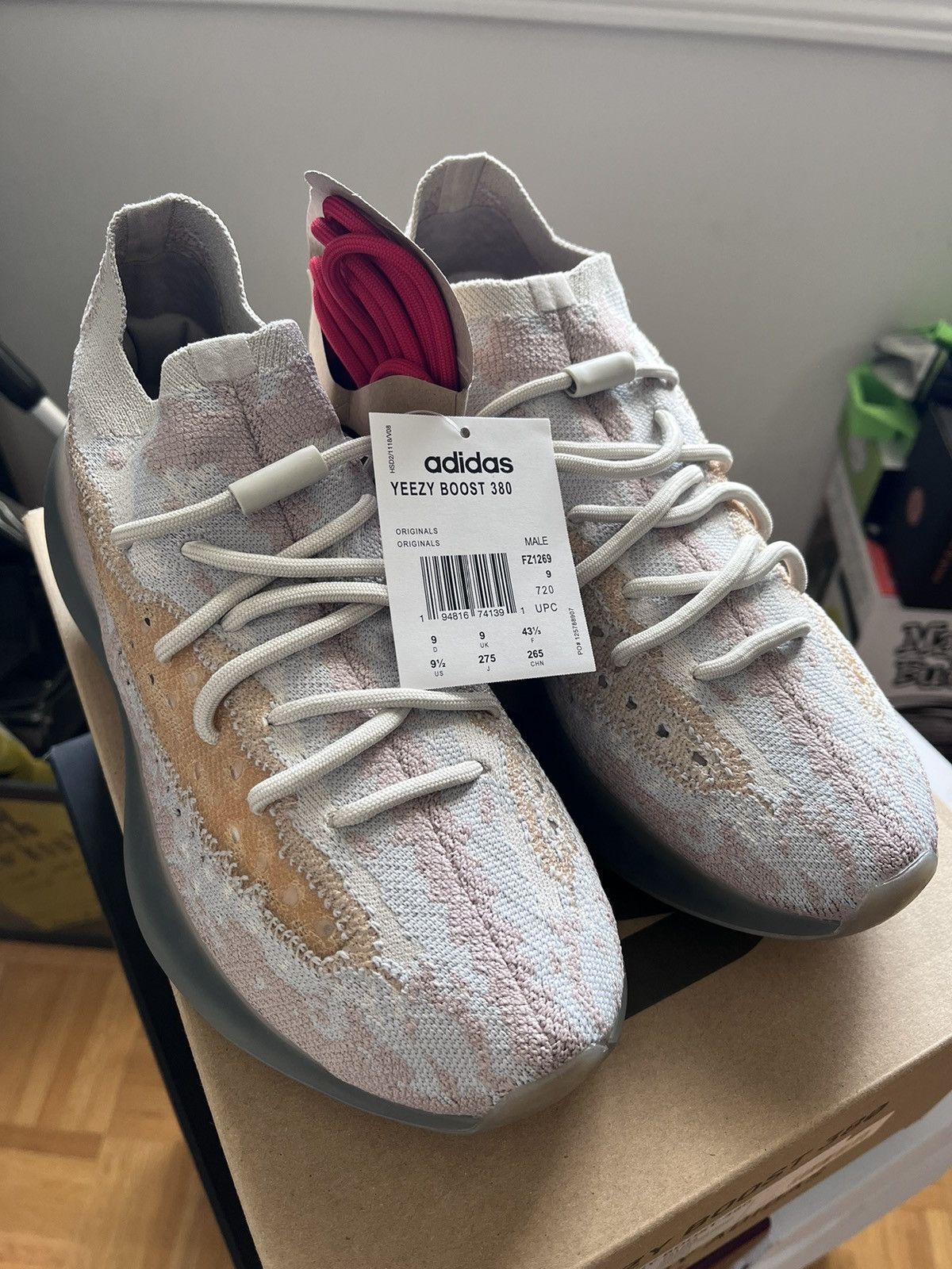 image of Adidas Yeezy Boost 380 Pepper Size 9.5 Shoes in Pigment Dyed Pepper, Men's