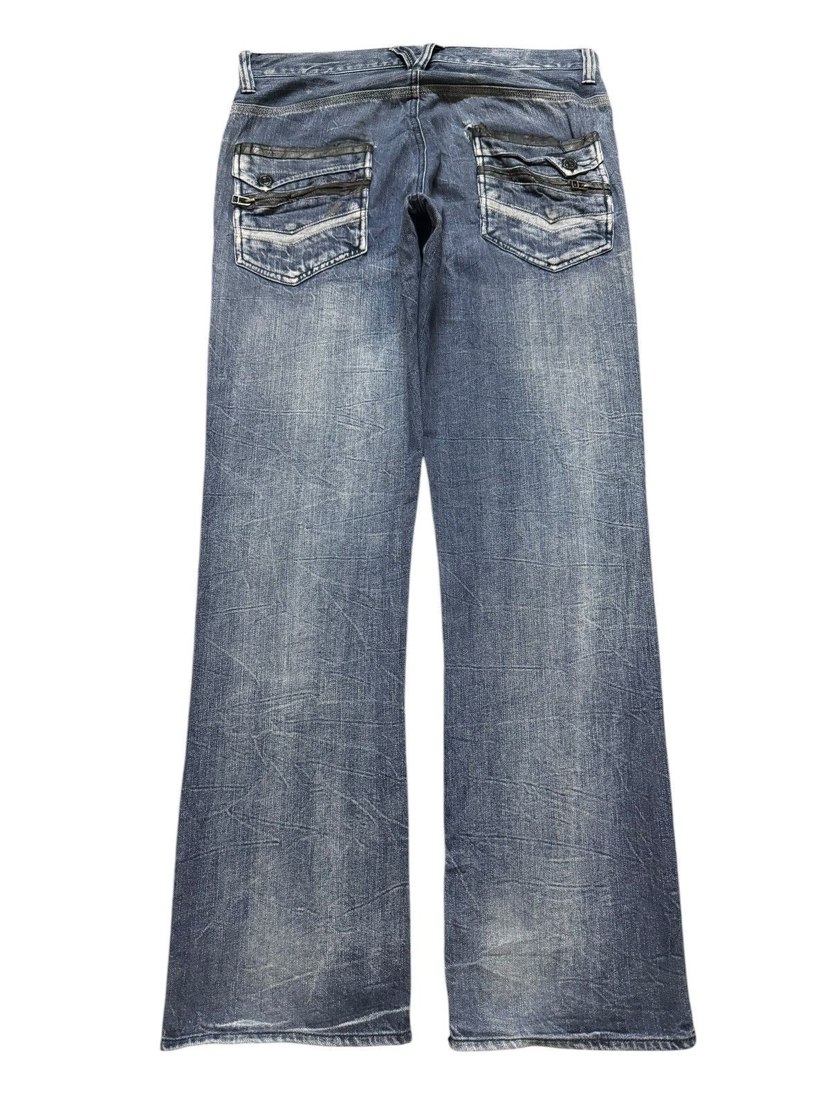 Hysteric Glamour Vintage Y2K Japanese Blue Faded Honeycomb Regular Straight Size US 32 / EU 48 - 2 Thumbnail