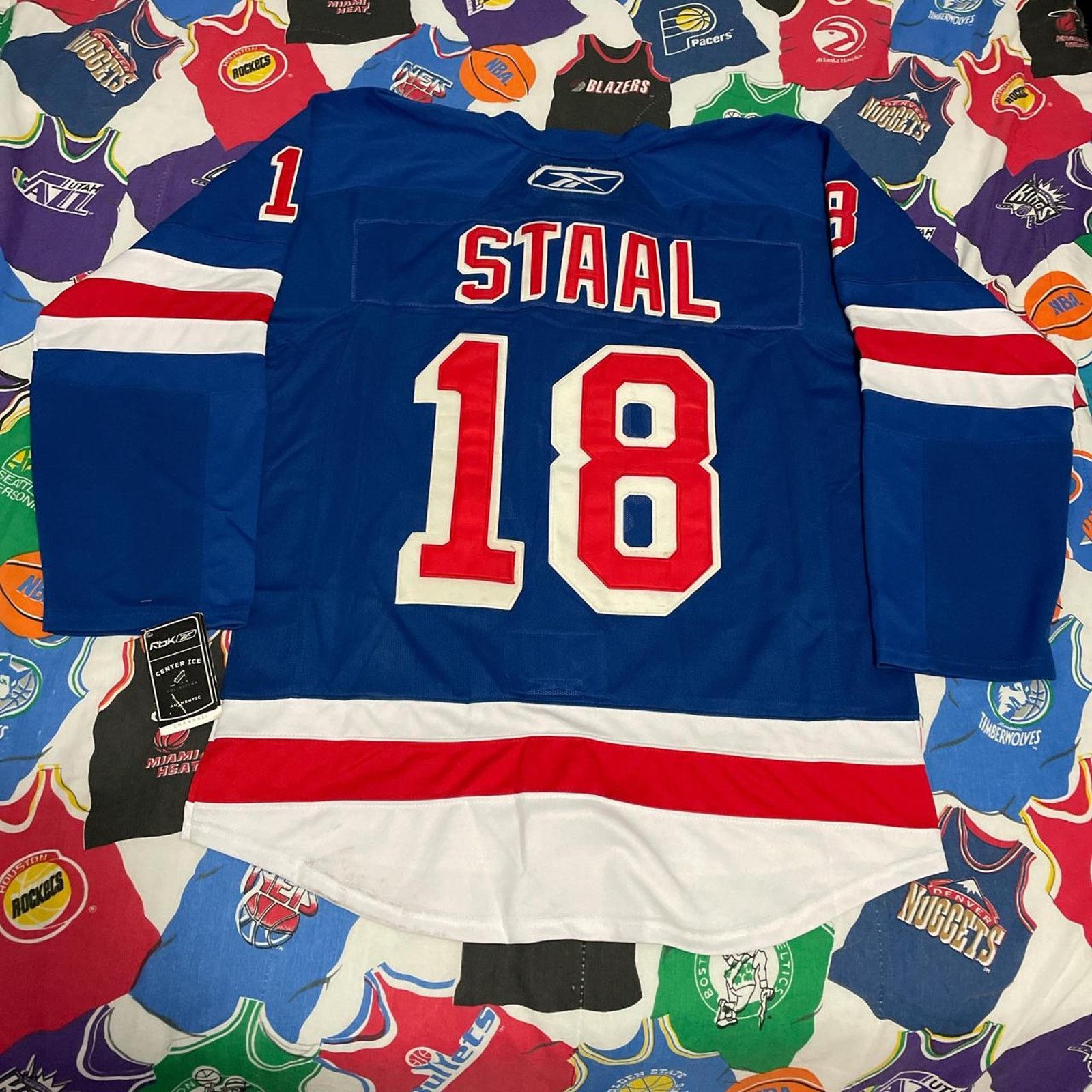 NHL × Reebok Reebok NHL Marc Staal Hockey Stanley Cup Fight Strap Jersey Size US XL / EU 56 / 4 - 2 Thumbnail
