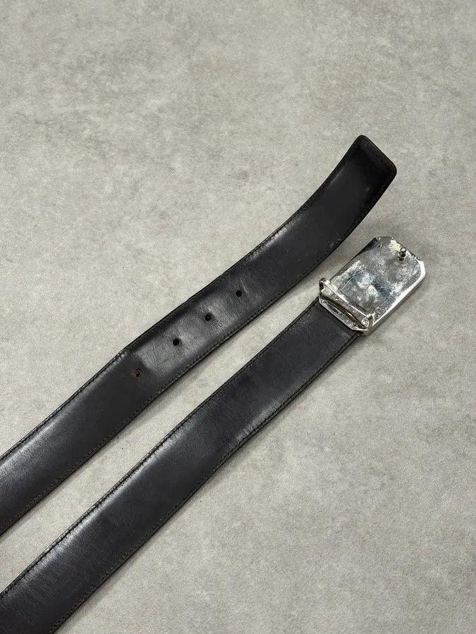 Gucci 2000s Gucci Brown Monogram Leather Belt GG Buckle Size ONE SIZE - 6 Thumbnail