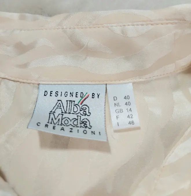 100% silk shirt ecru cream luxury soft 80s 90s vintage