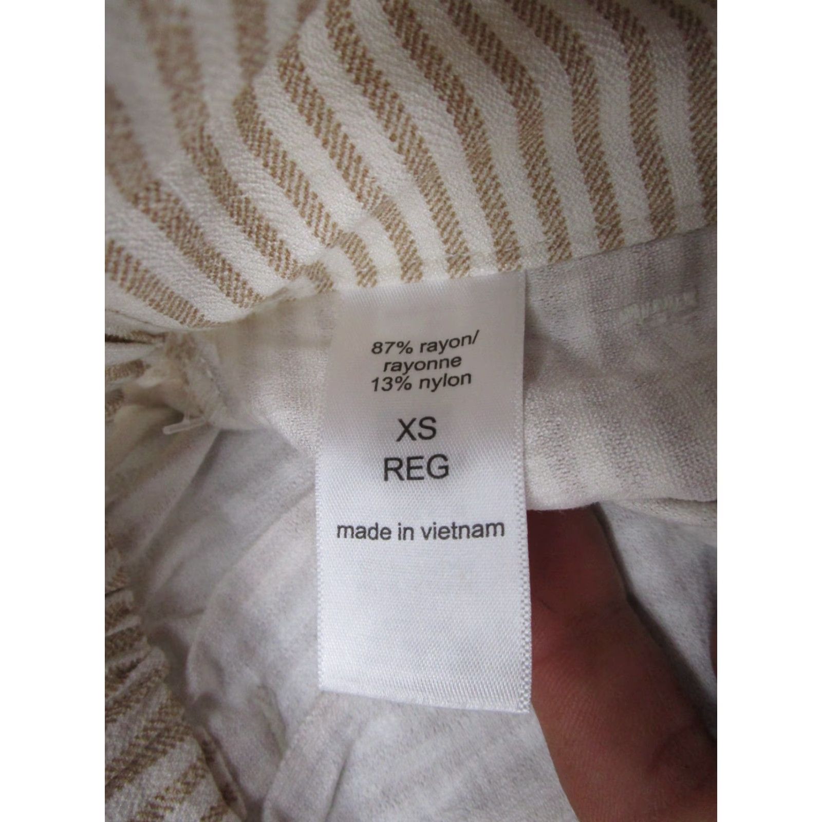 Vintage VINTAGE Maurices Women's Striped Beige Baggy Fit Elastic Waist Pants XS NEW Size 26" / US 2 / IT 38 - 6 Thumbnail
