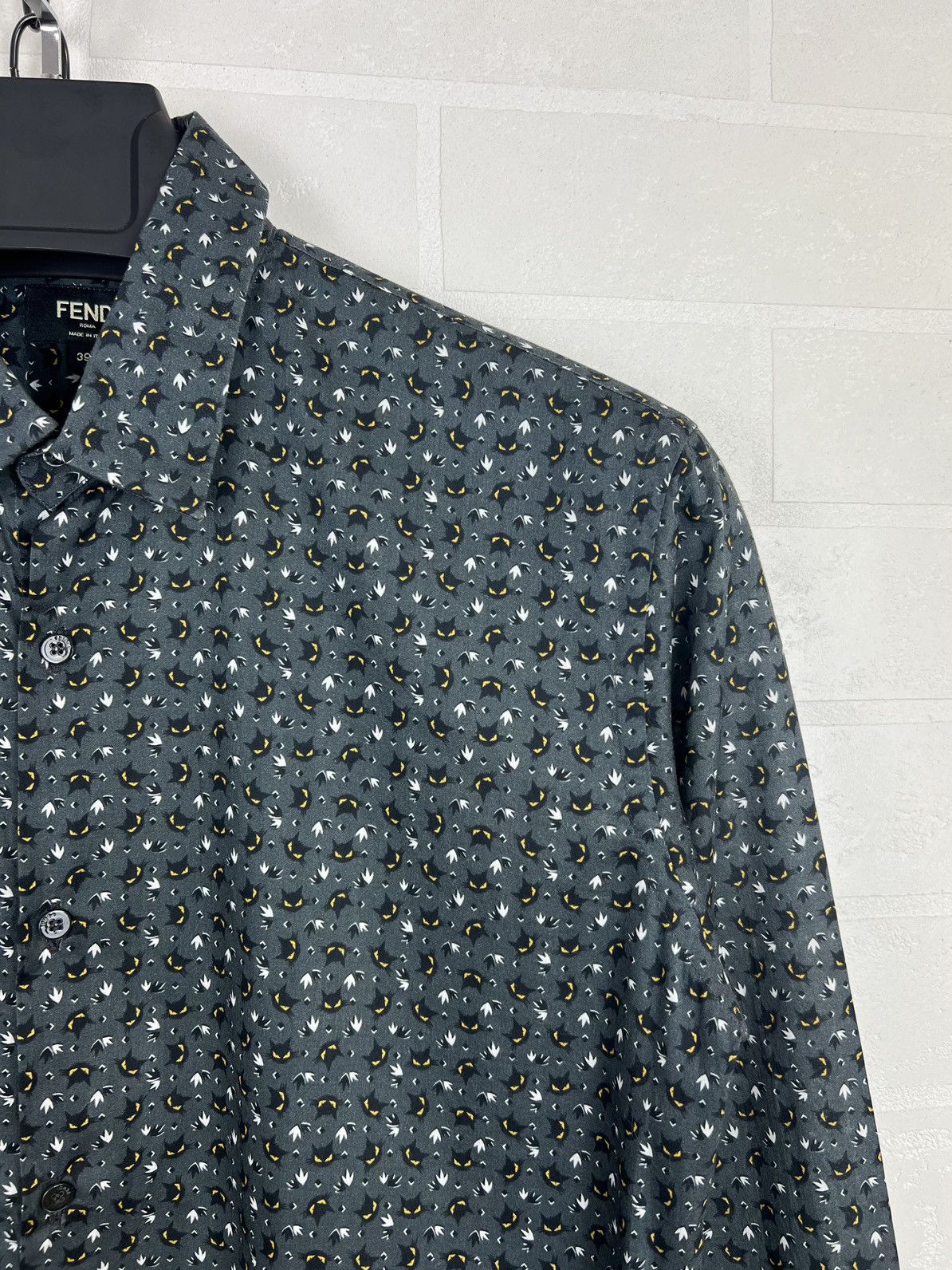 Fendi FENDI ROMA Shirt Button Up Monogram Monster Cat Eyes Pattern Size US S / EU 44-46 / 1 - 7 Thumbnail