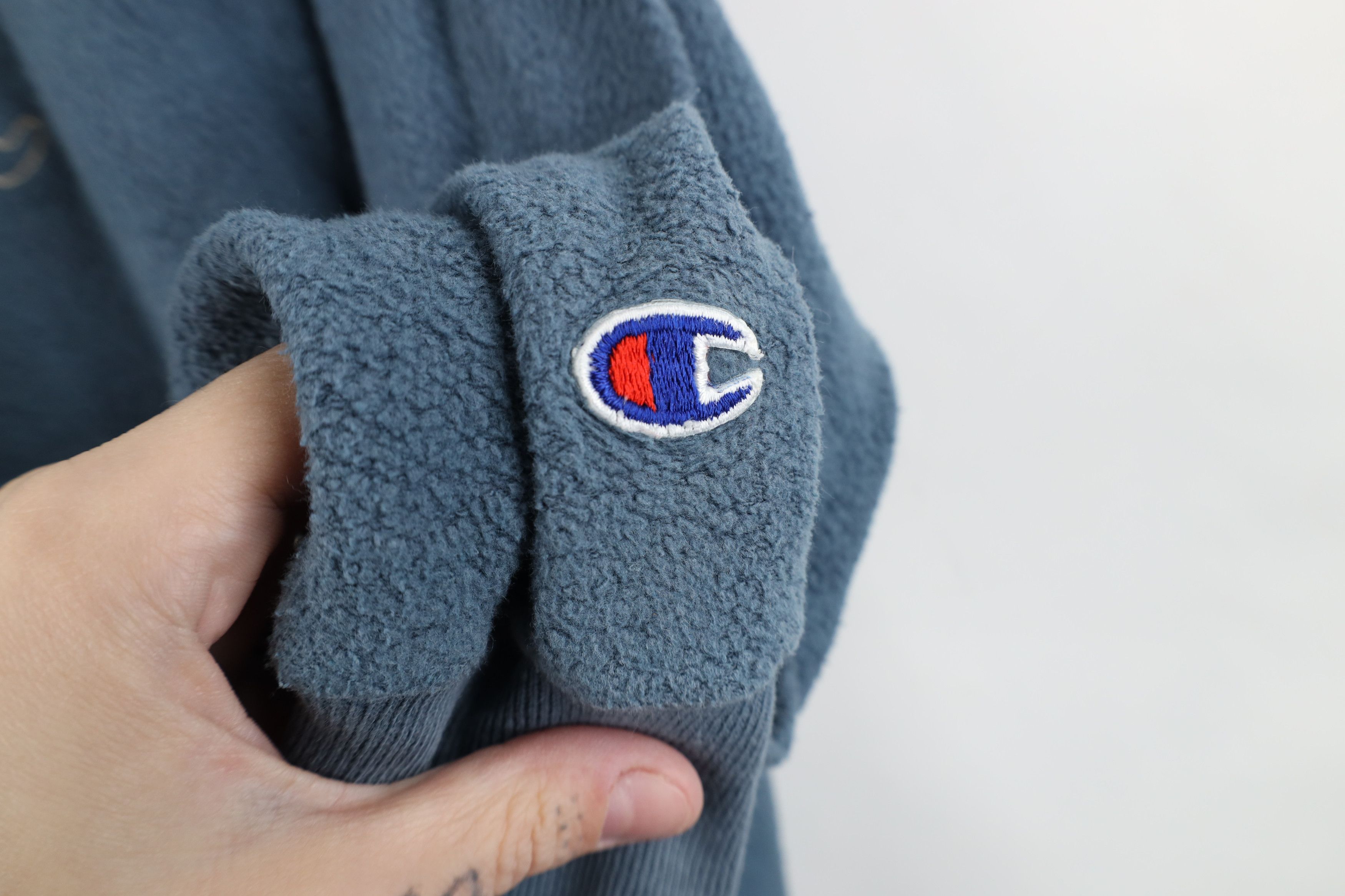 Champion Vintage 90s Champion Spell Reverse Fleece Sweatshirt Teal Size US M / EU 48-50 / 2 - 4 Thumbnail