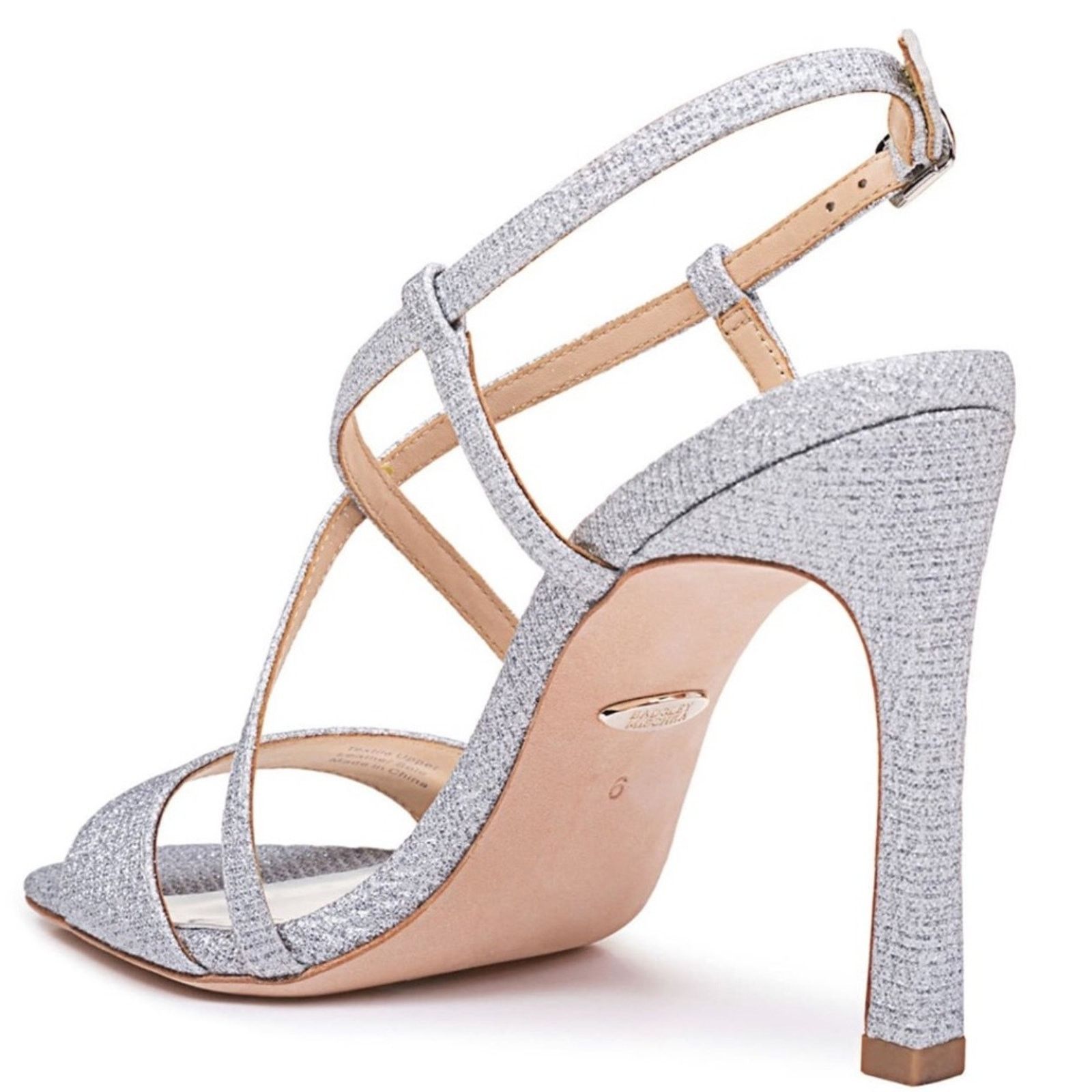 Badgley Mischka Badgley Mischka Ebiza Sparkly Block Heel Sandal Size 6.5 Size US 6.5 / IT 36.5 - 2 Thumbnail